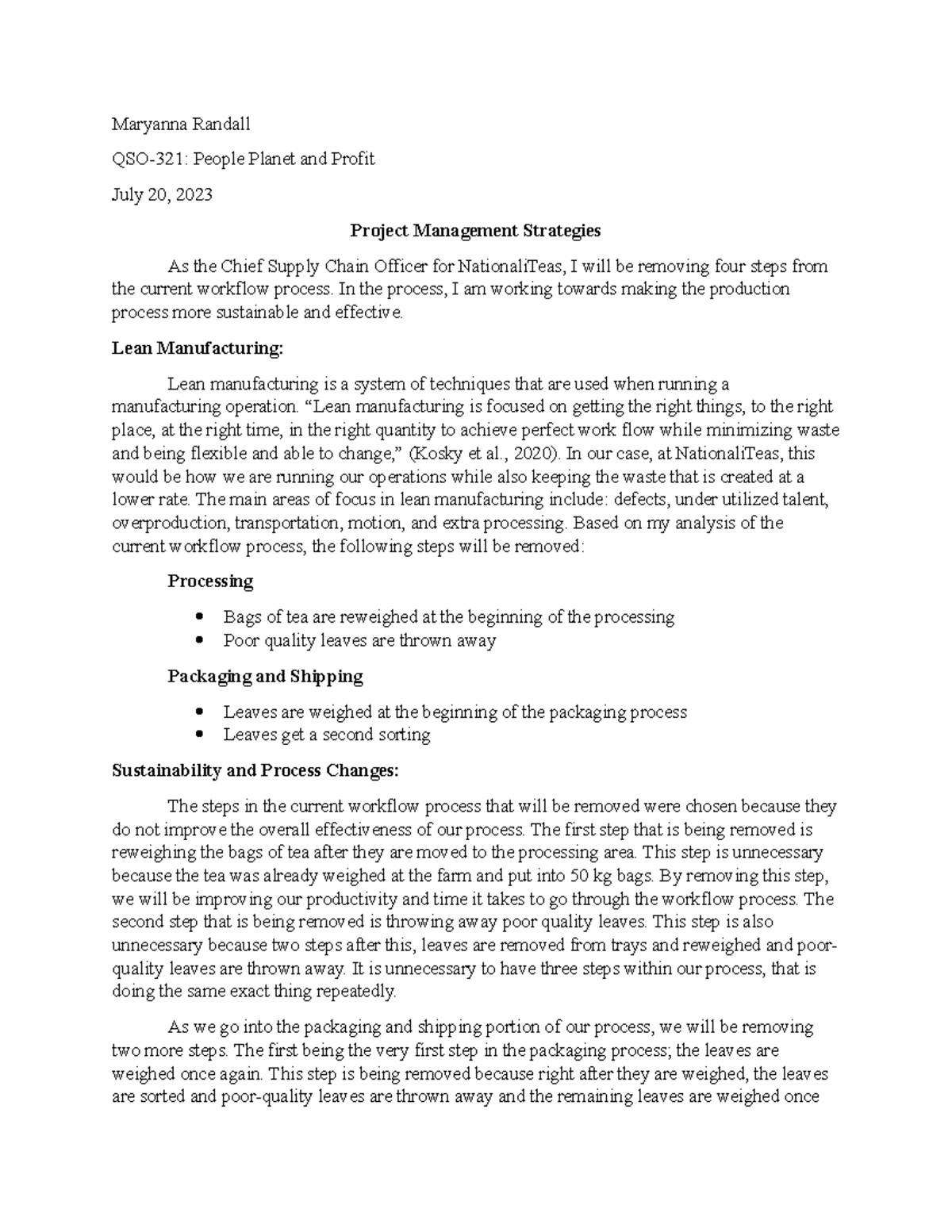 QSO 321 Module Four Assignment - Maryanna Randall QSO-321: People ...