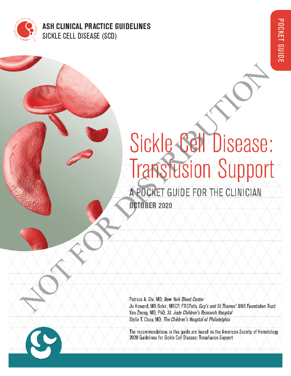 ASH SCD Transfusion Pocket Guide Sickle Cell Disease Transfusion