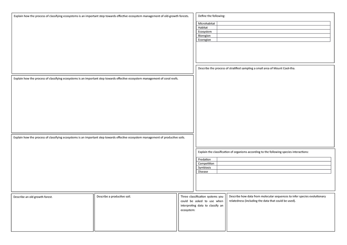 Unit 3 revision for biology, exercises! - Explain how the process of ...