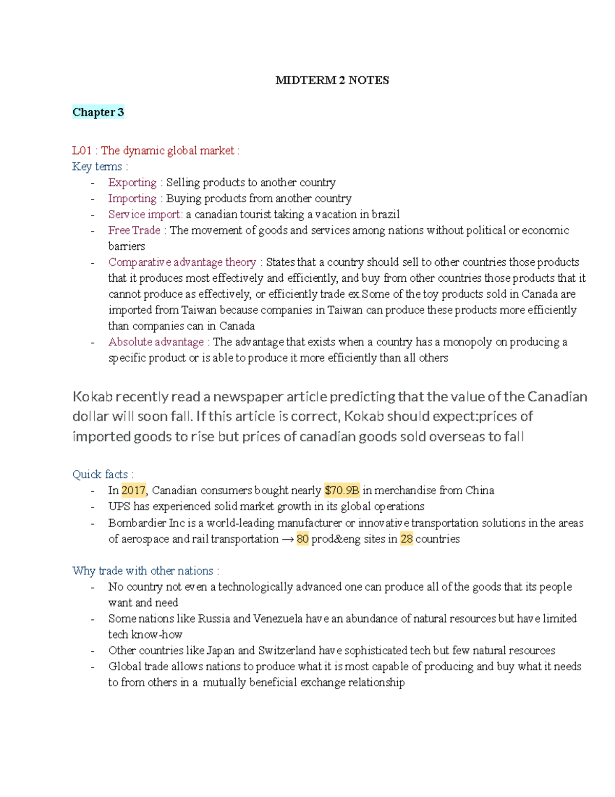 1E03 Midterm 2 Notes - MIDTERM 2 NOTES Chapter 3 L01 : The dynamic ...