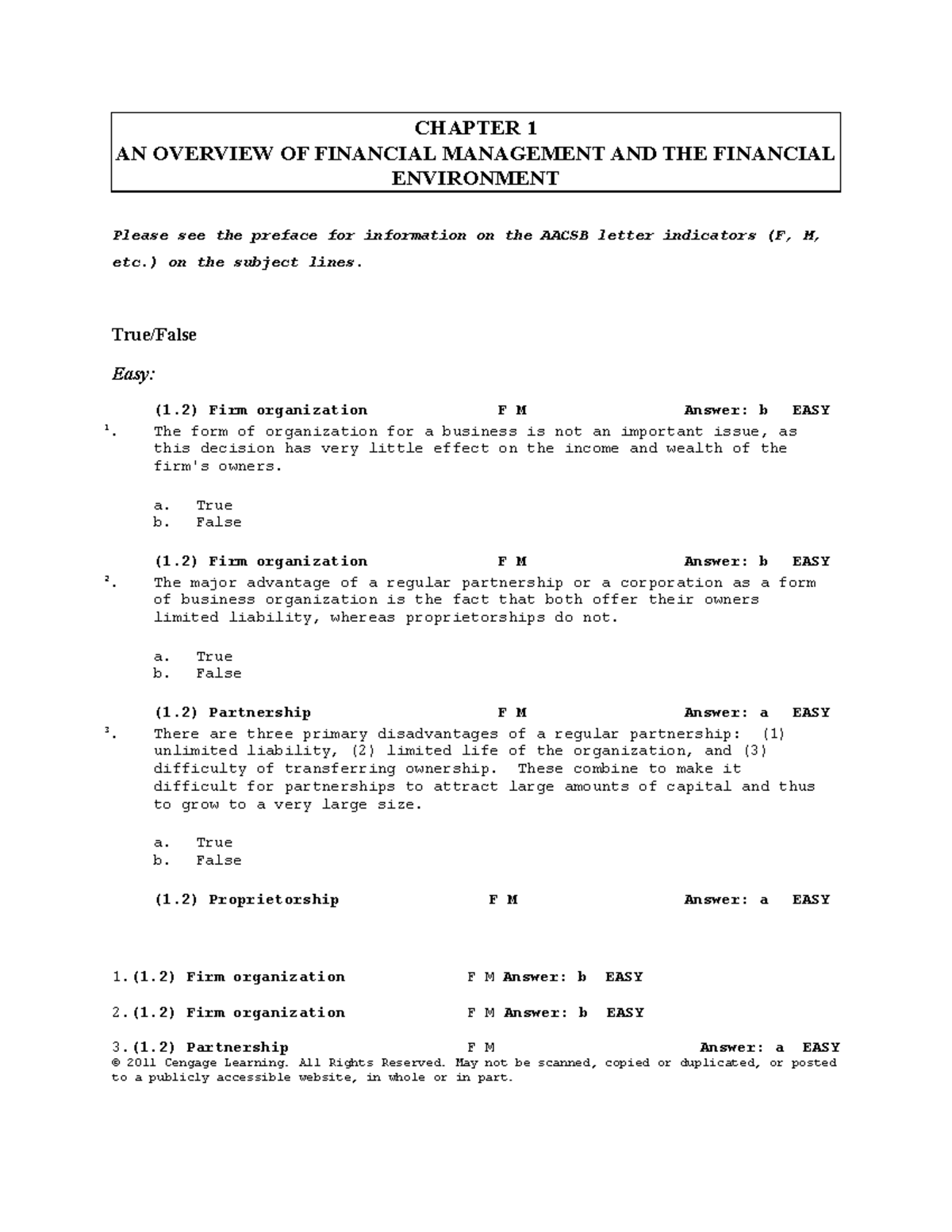 Copy of Ch01 Test Bank 3-30-10 - CHAPTER 1 AN OVERVIEW OF FINANCIAL ...