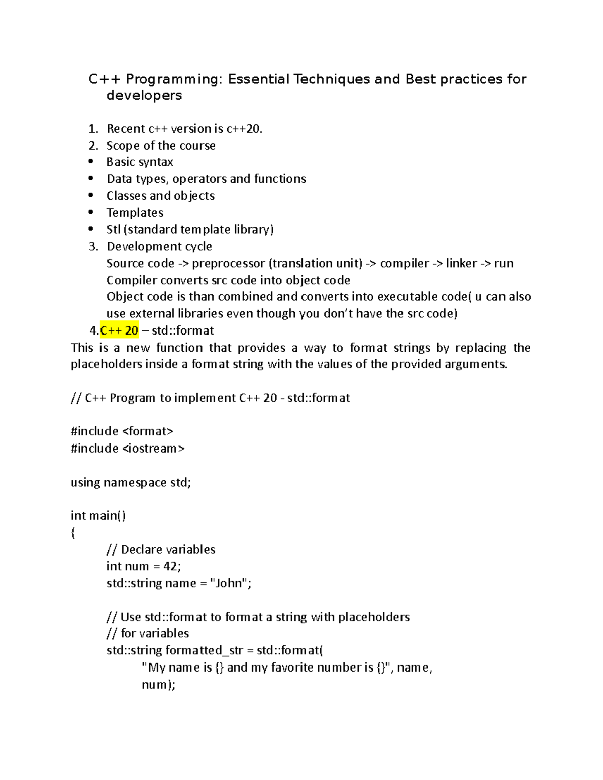Cpp personal notes - test materials - C++ Programming: Essential ...