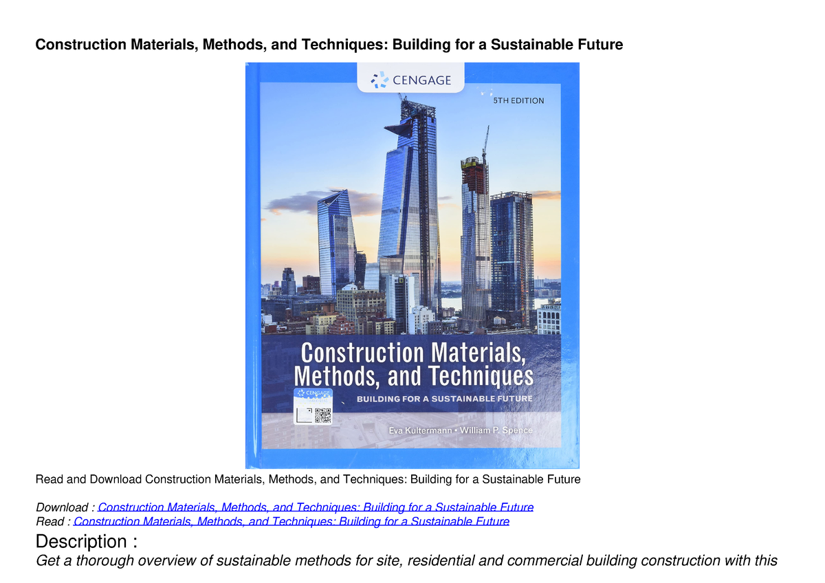 [PDF READ ONLINE] Construction Materials, Methods, And Techniques ...