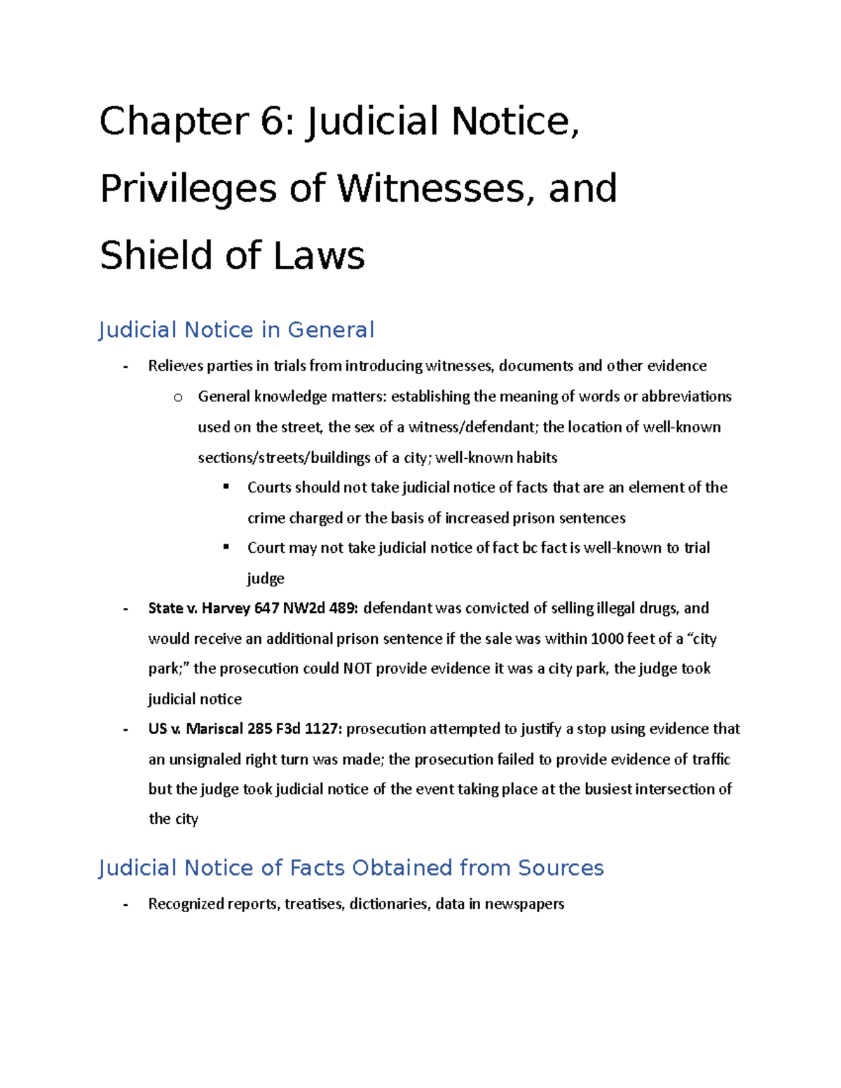 Ch6 AttorneyClient Privilege Chapter 6 Judicial Notice