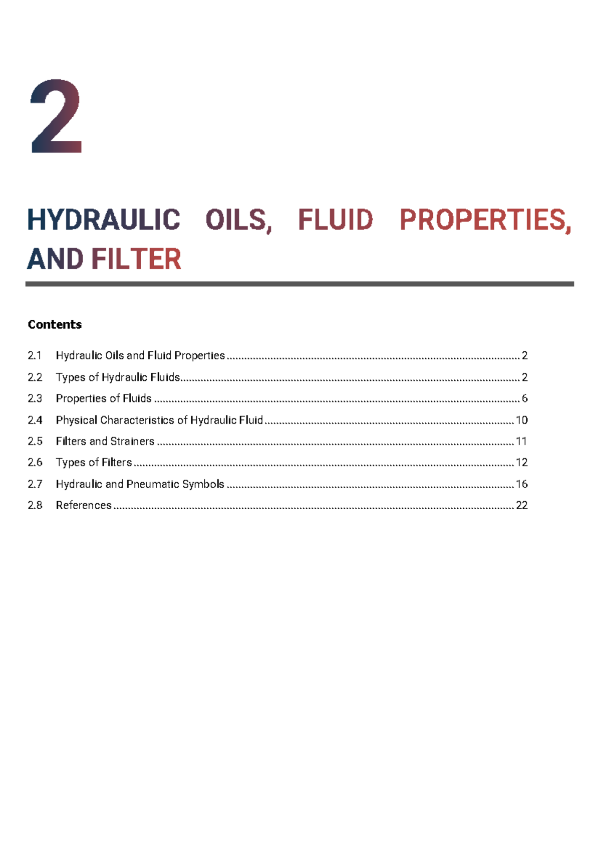 3151913 OHP GTU Study Material Notes Unit 2 Contents 2 1 Hydraulic 