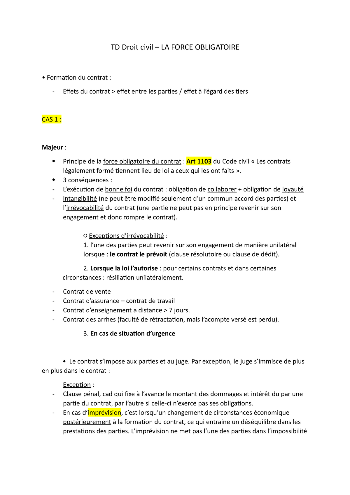 dissertation juridique la force obligatoire de la loi