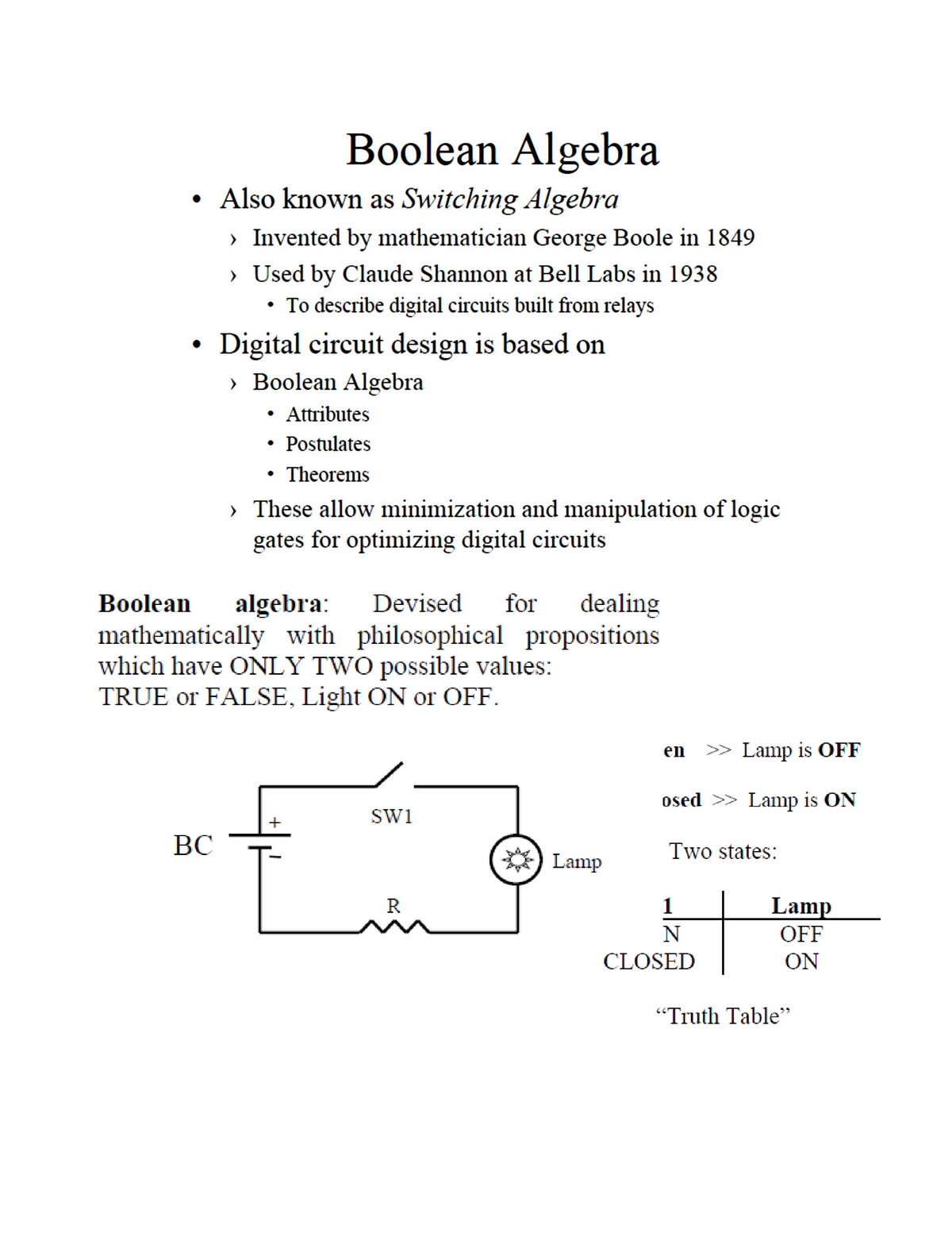 Lec 4b-Boolean-Algebra - Electrical Engineering - Studocu