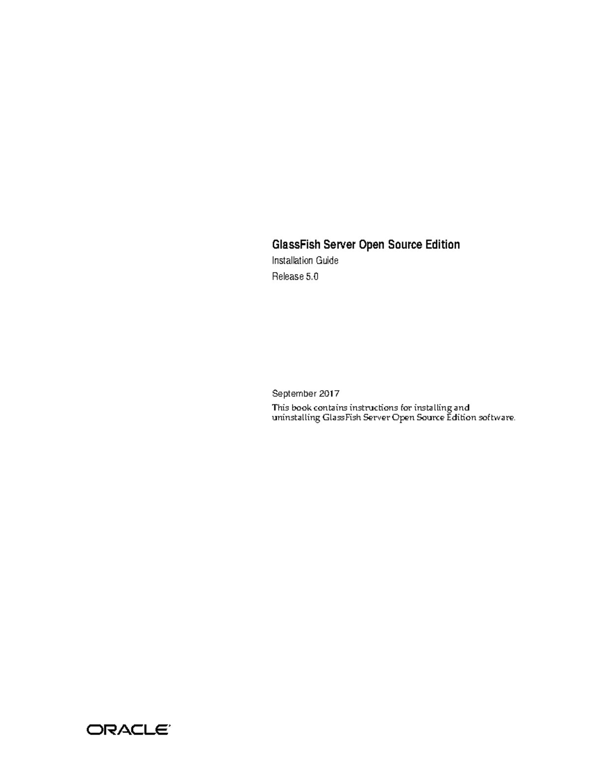 Installationguide XXXXX [ 1 ]GlassFish Server Open Source Edition