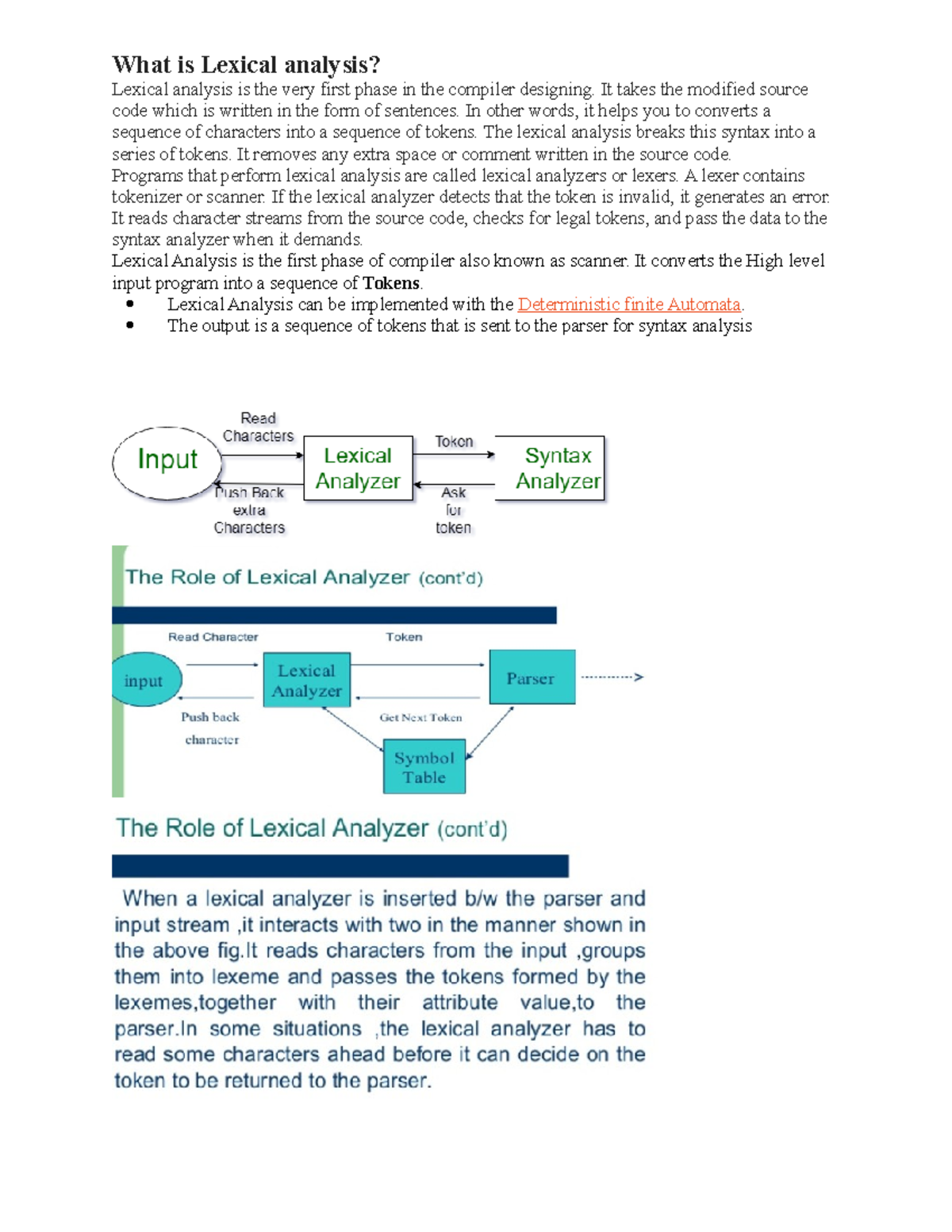 Lexical AnalysisTop Down Parsing And It s Detail What Is Lexical 