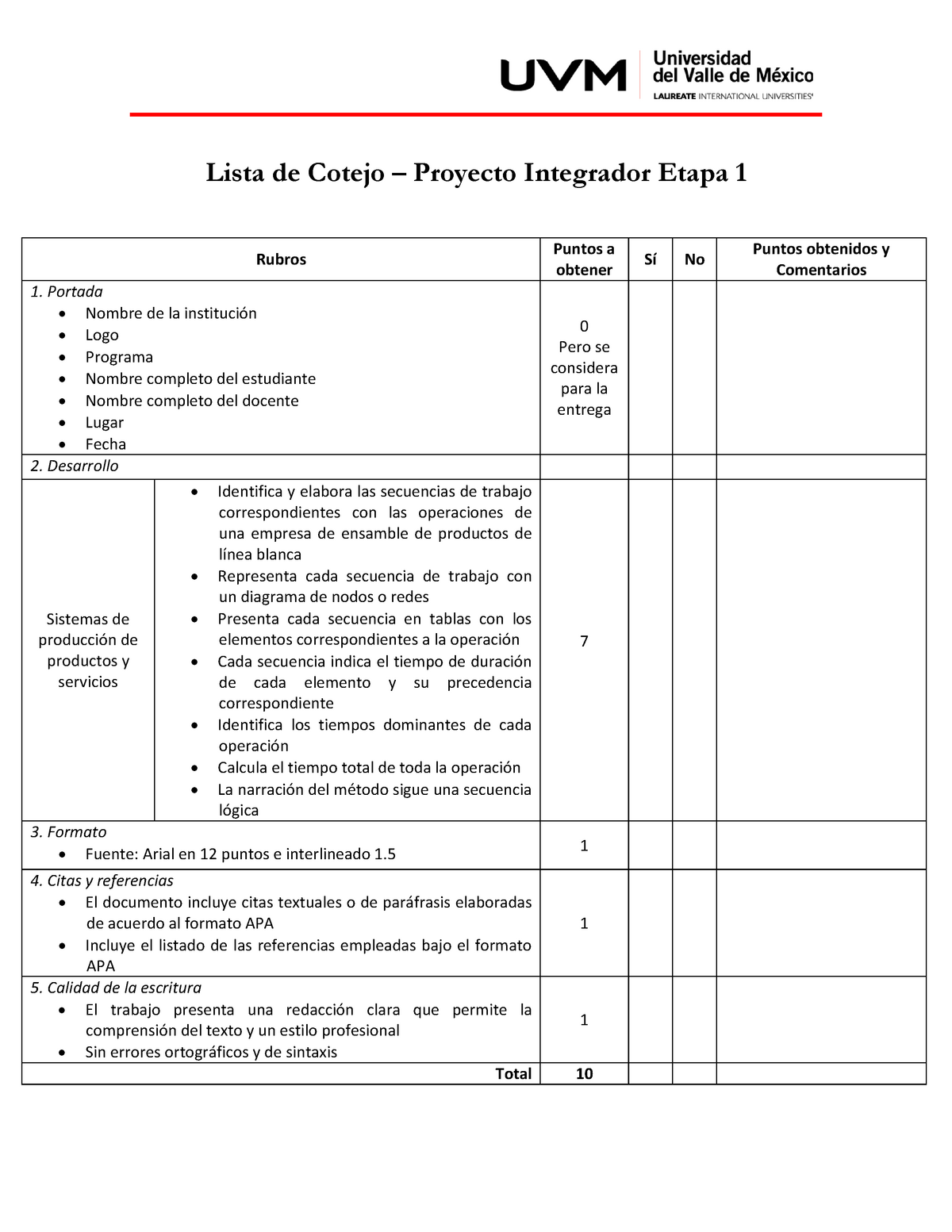 Lc Pie3 Son Apuntes Lista De Cotejo Proyecto Integrad 7724