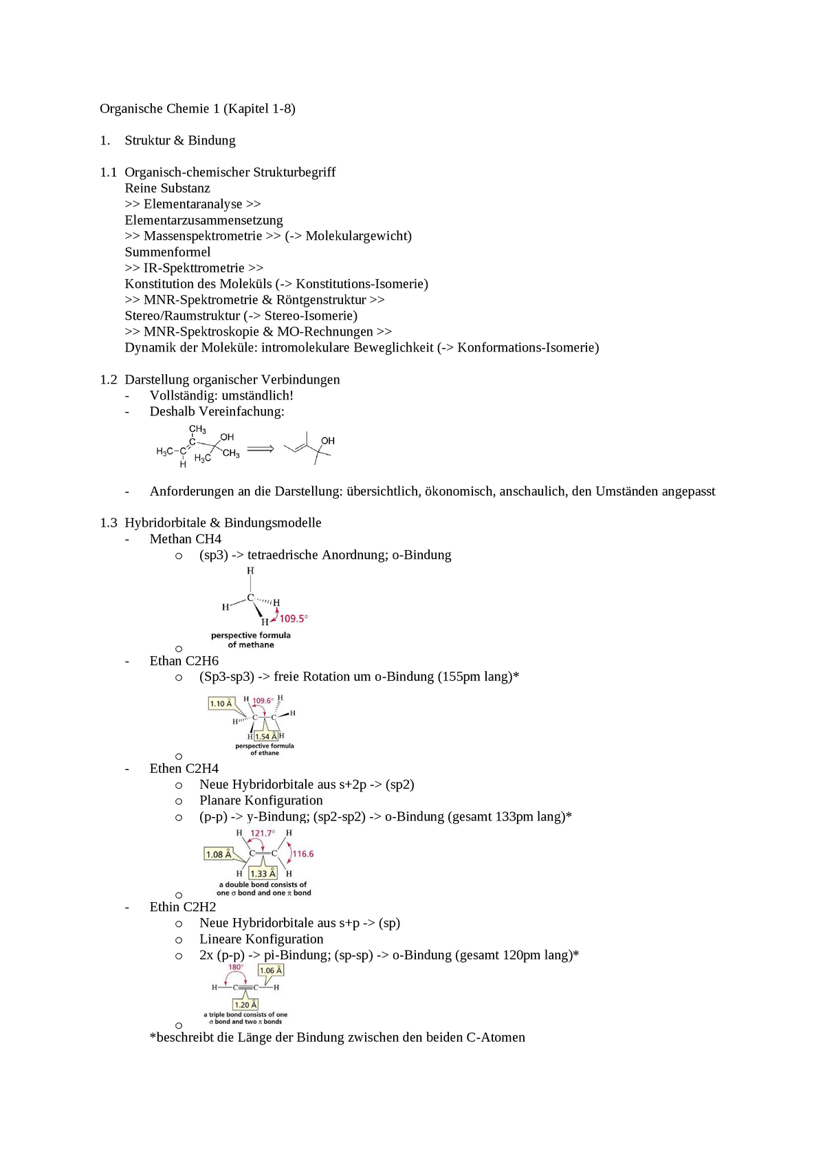 Organische Chemie 1 - Skript Kap1-8 - Bräse - Organische Chemie 1 ...