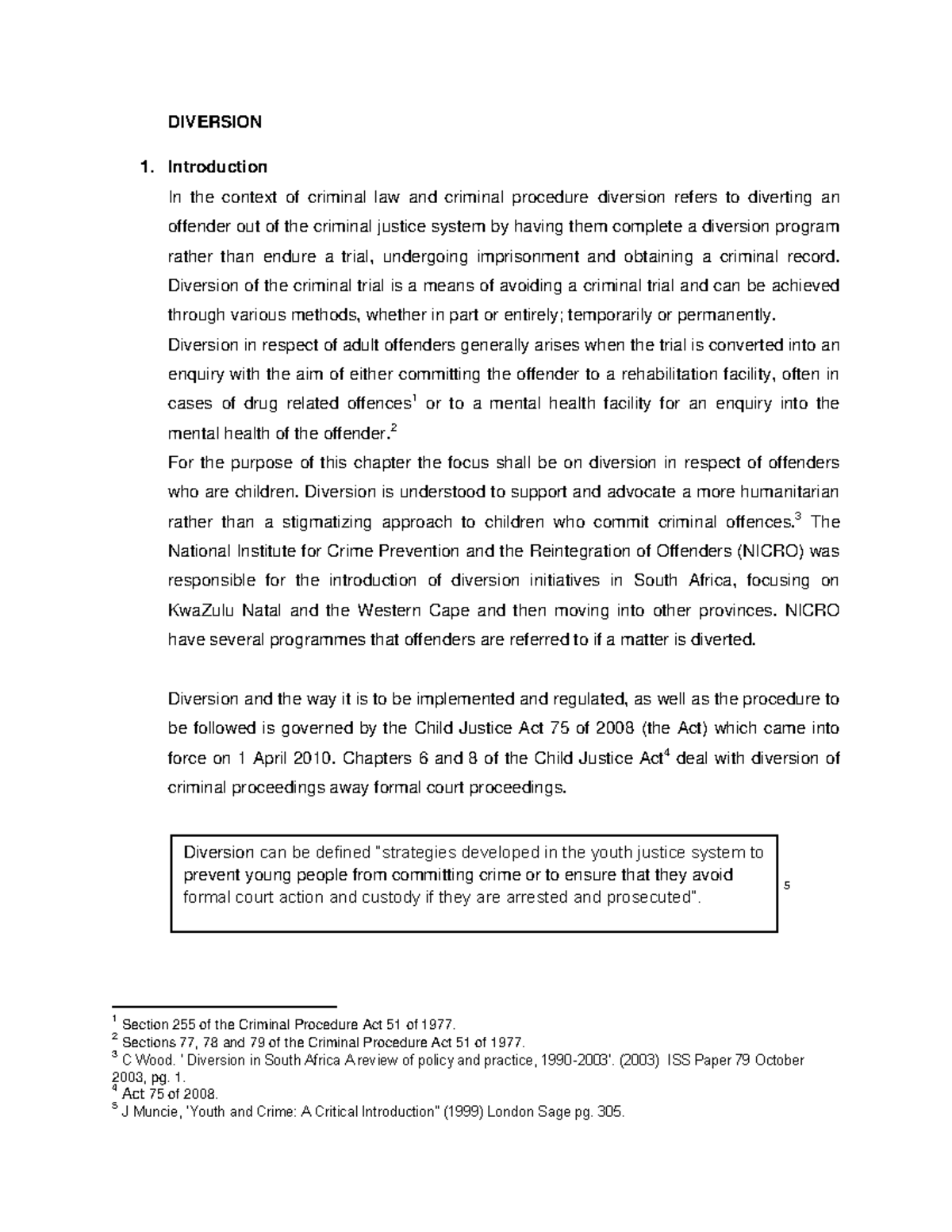 Topic 12 - Diversion - DIVERSION Introduction In the context of ...