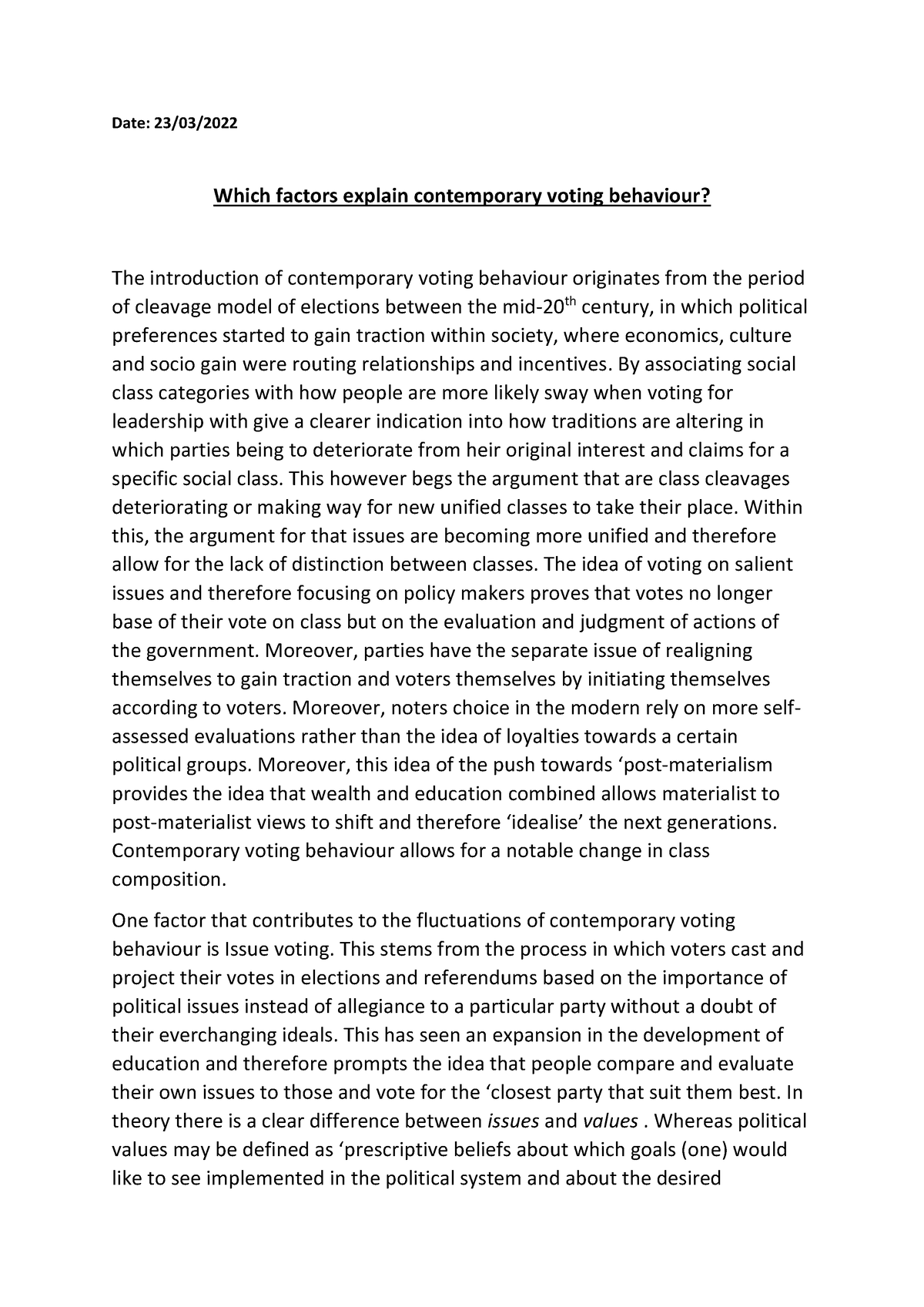 essay on how political parties are formed