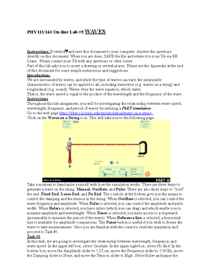 PHY 111 Notes - PHY 111 - Studocu