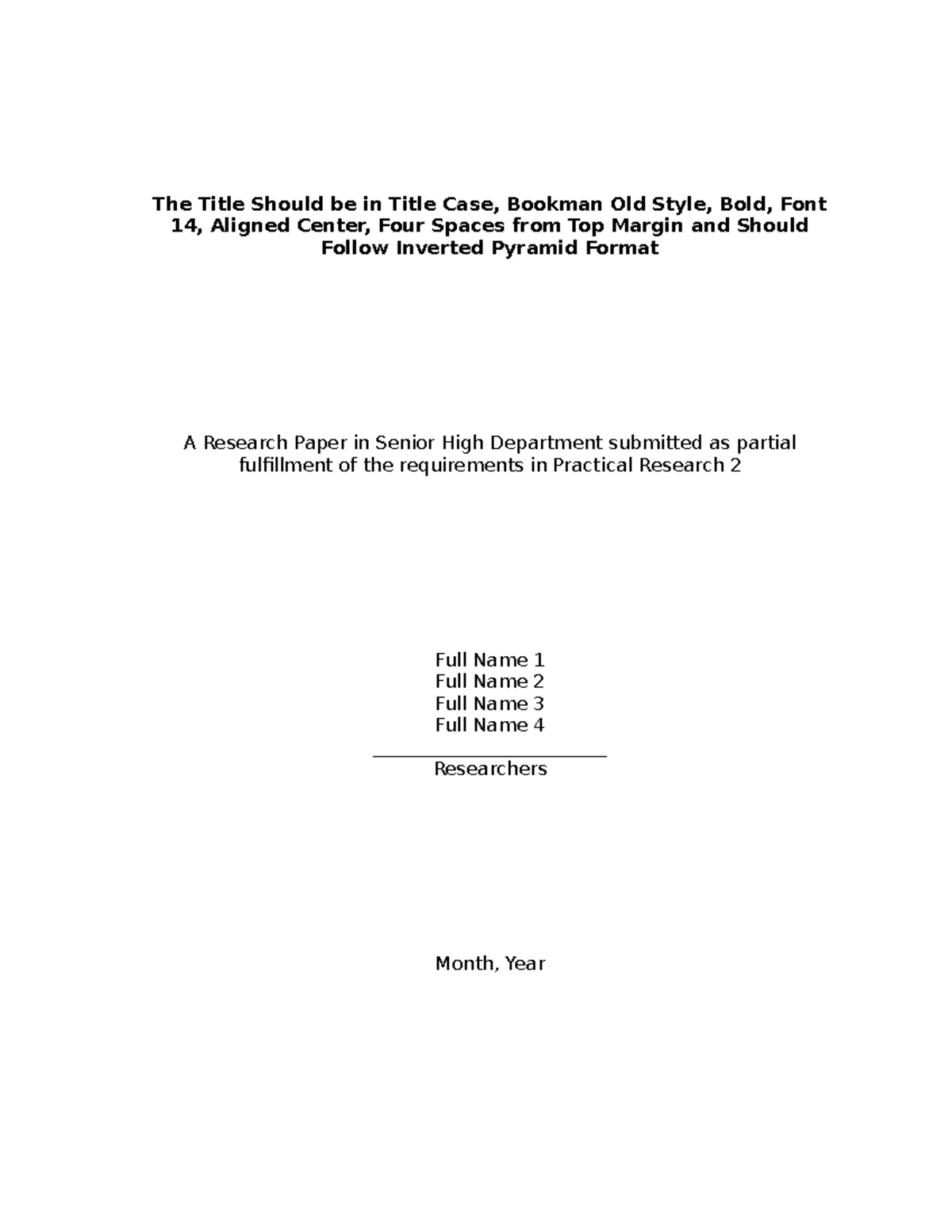 Vista Asnhs- Research- Paper- Guide - The Title Should be in Title Case ...