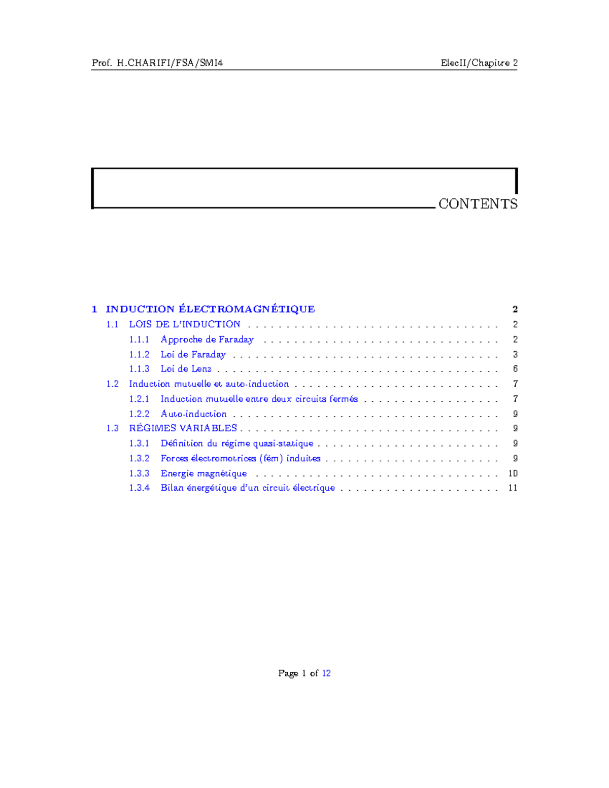 Chapter 2 Module Electrodynamique 2 SMI4 FSA2022 Lecture Notes IBN ZOHR ...