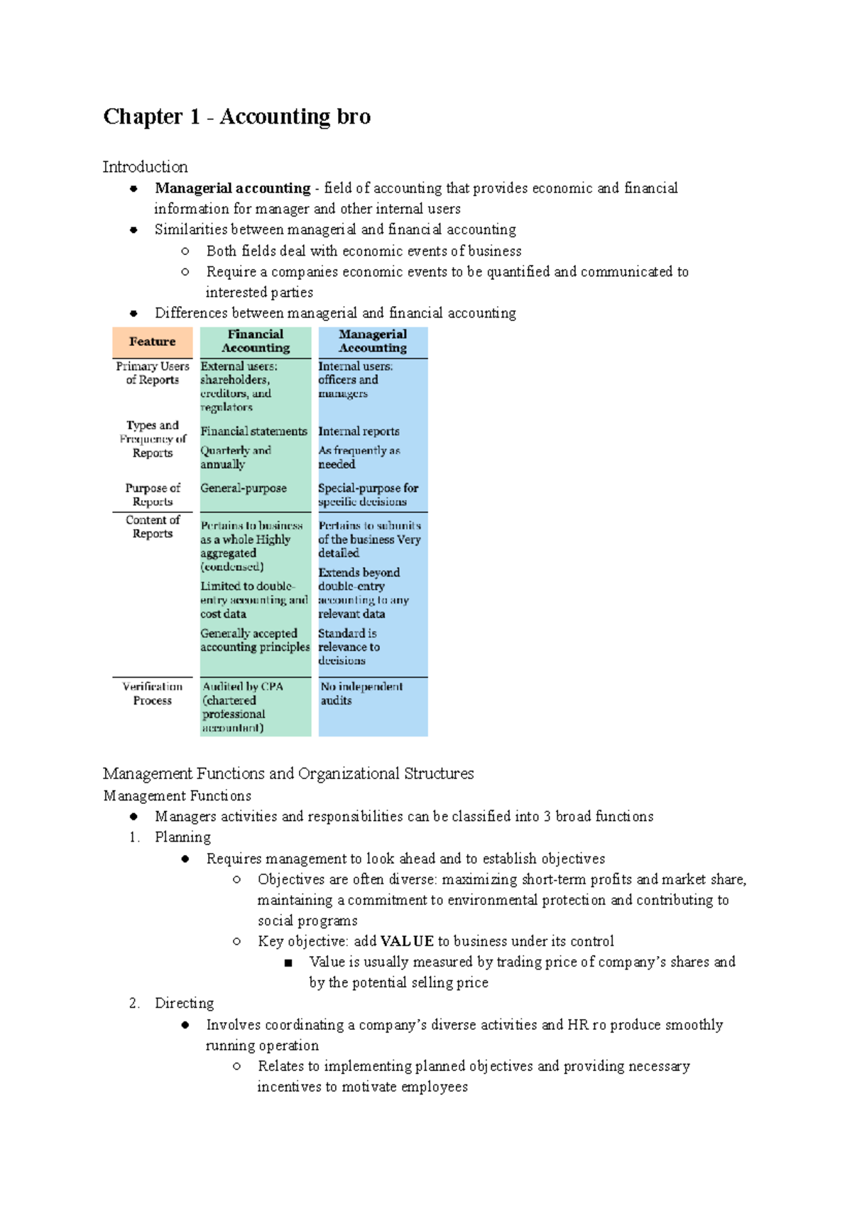 Chapter 1, 2, 6, 7, 8 Lecture Notes - Chapter 1 - Accounting Bro ...