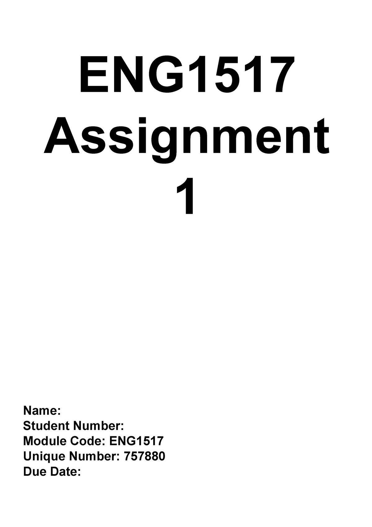 student assignment number