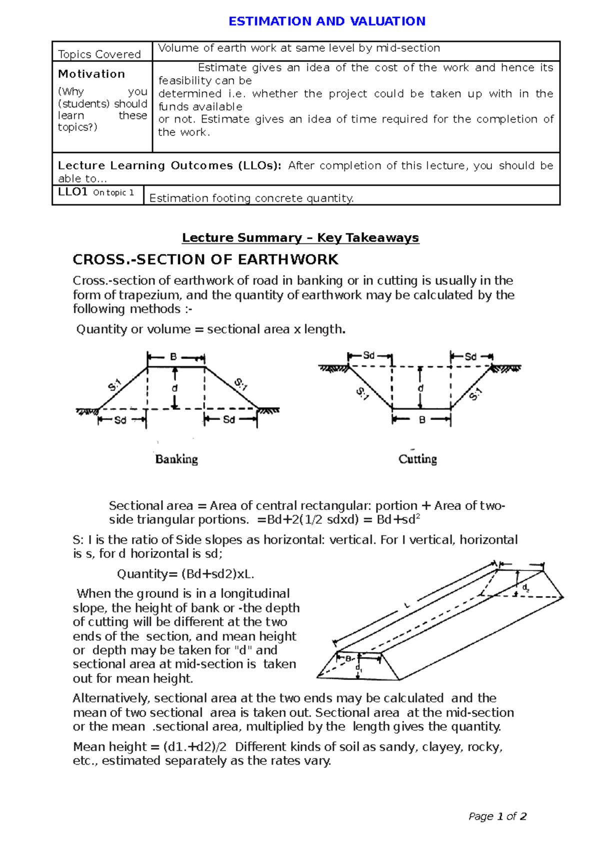 volume-of-earth-work-at-same-level-by-mid-section-estimation-and