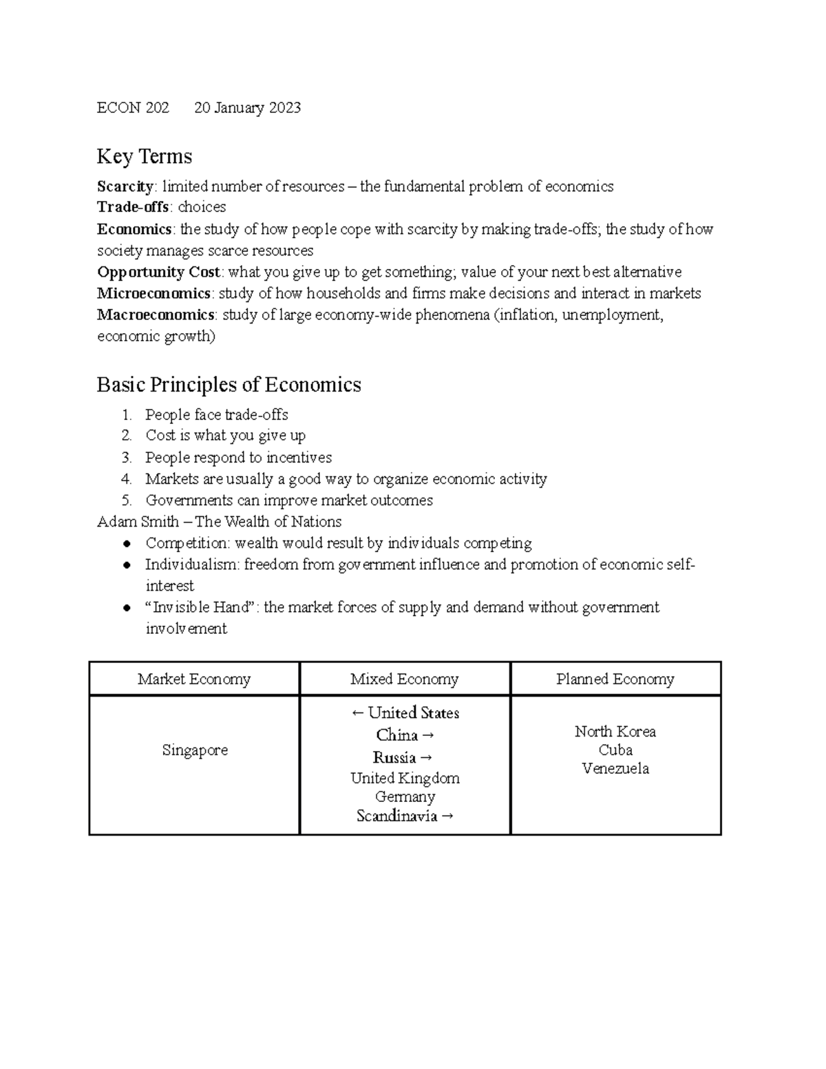 Unit 1 Notes - This Document Covers The Basic Principles Of Economics ...