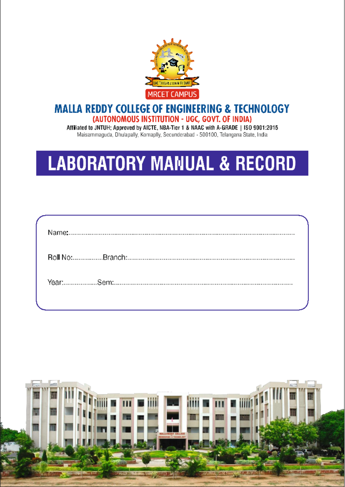 Computer Networks LAB - ####### MALLA REDDY COLLEGE OF ENGINEERING ...