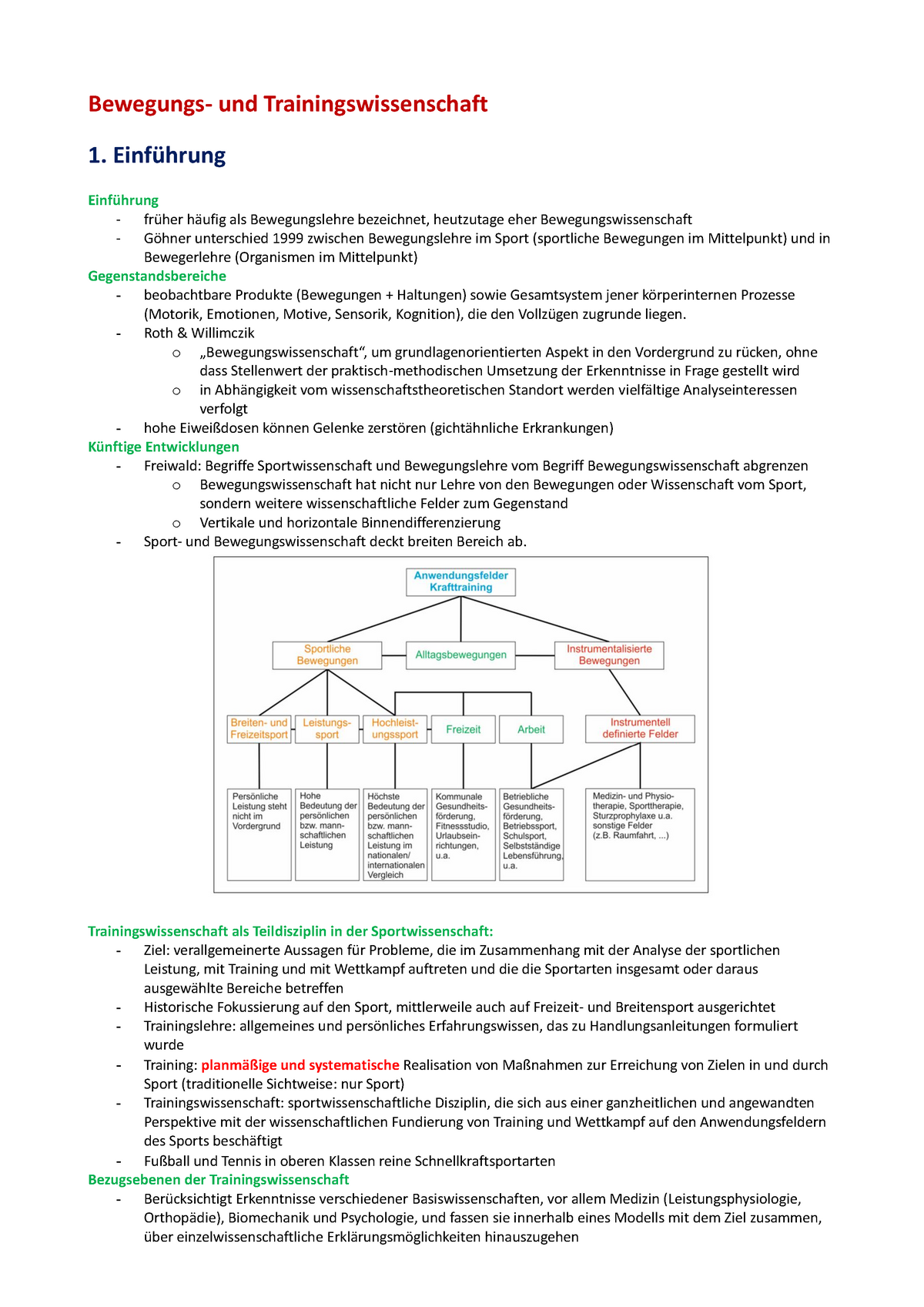Bewegungs- Und Trainingswissenschaft - Und Trainingswissenschaft 1. Als ...