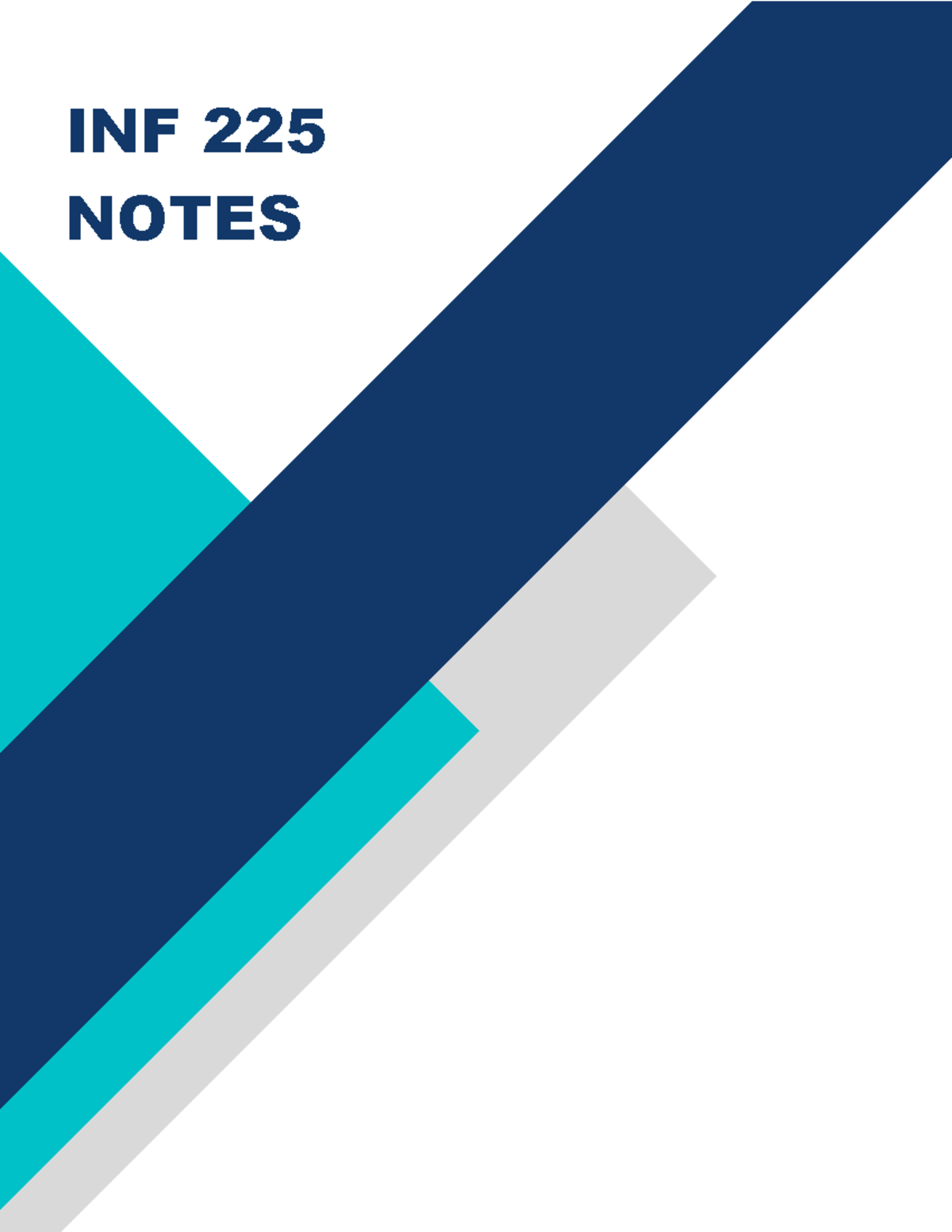 INF 225 EXAM Notes - INF 225 NOTES Chapter 1 : Introduction to Computer ...
