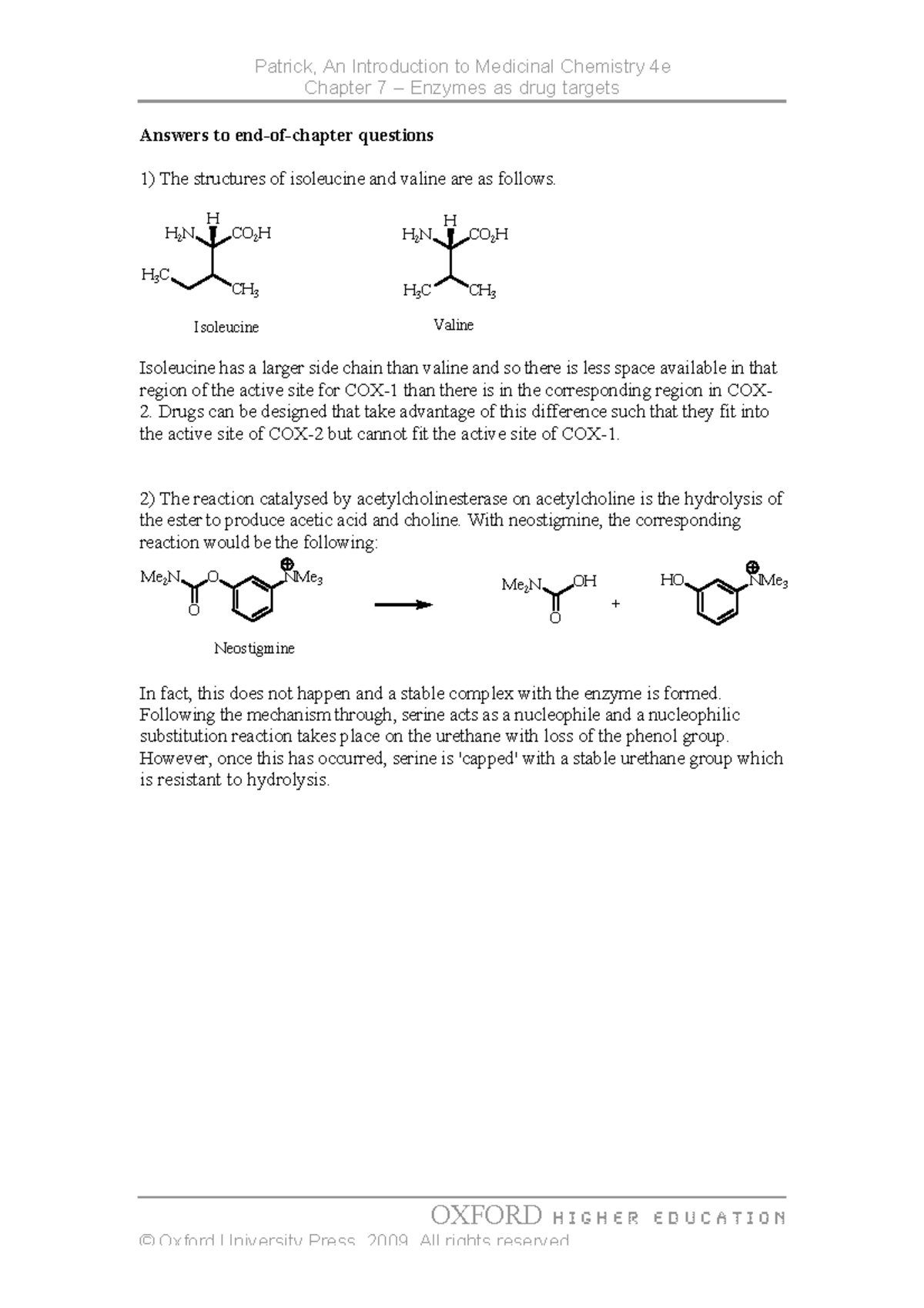 Chapter-7-Answers - An introduction to medicinal chemistry Patrick 4e ...