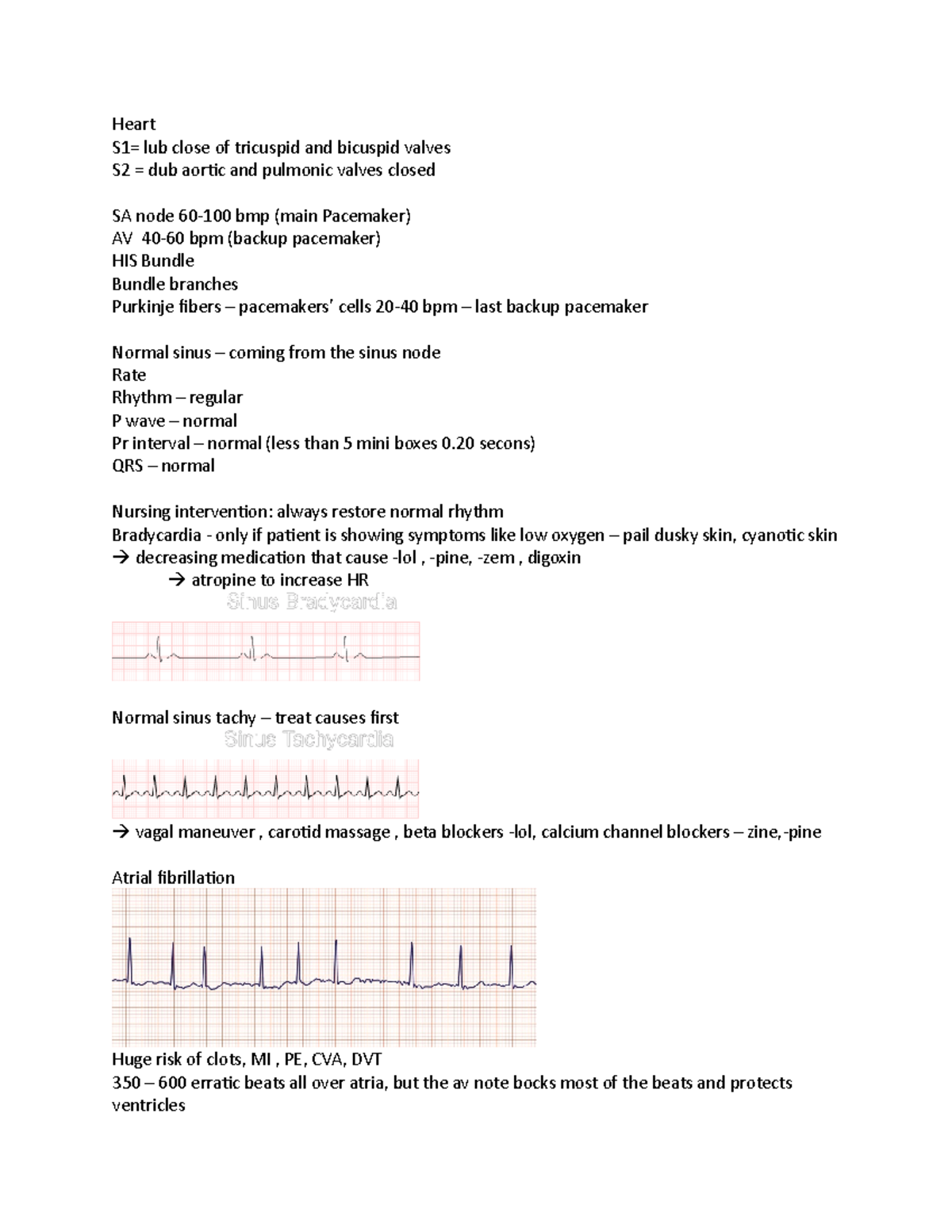 Nurse mike - notes - Heart S1= lub close of tricuspid and bicuspid ...