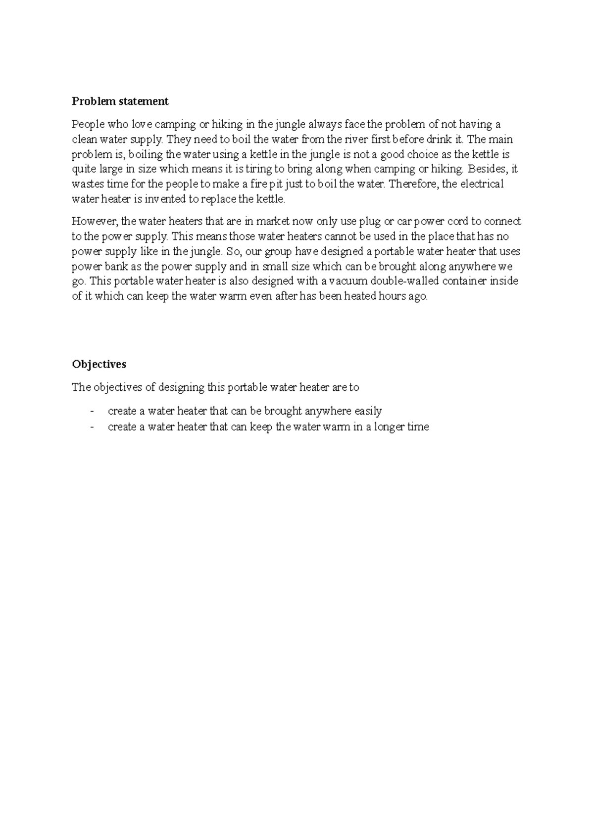 Problem statements and objectives - Foundation Chemistry I - UiTM - Studocu