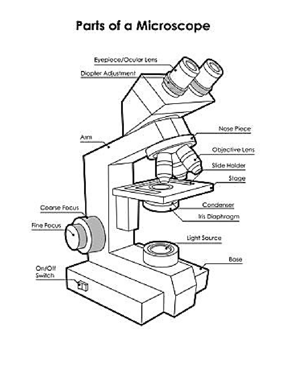 Parts of microscope - Pharmacy - Studocu