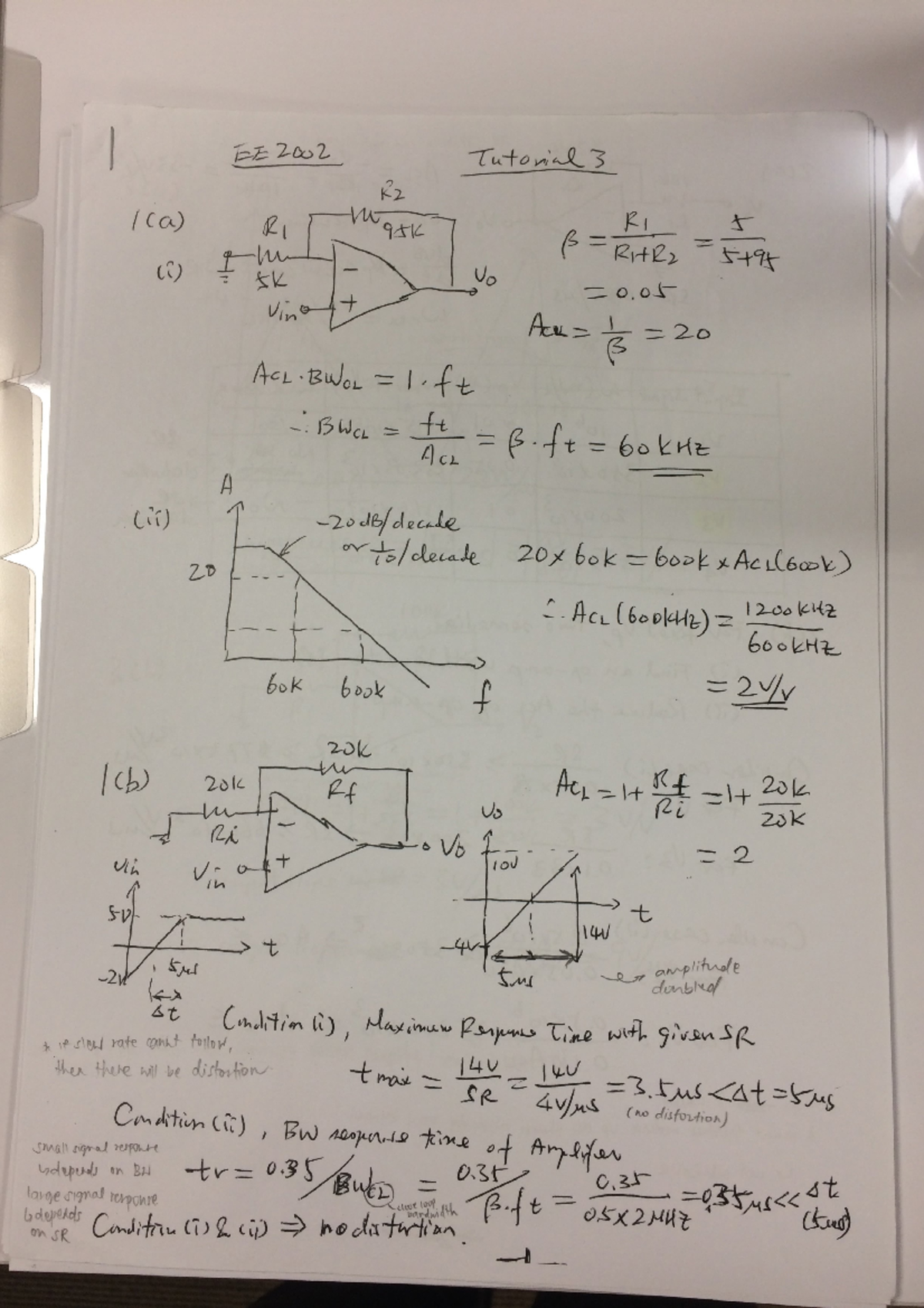 Analog Electronics Tutorial 3 - Ha) 421 “if“: (g: ’2' :3; t a) flék ...