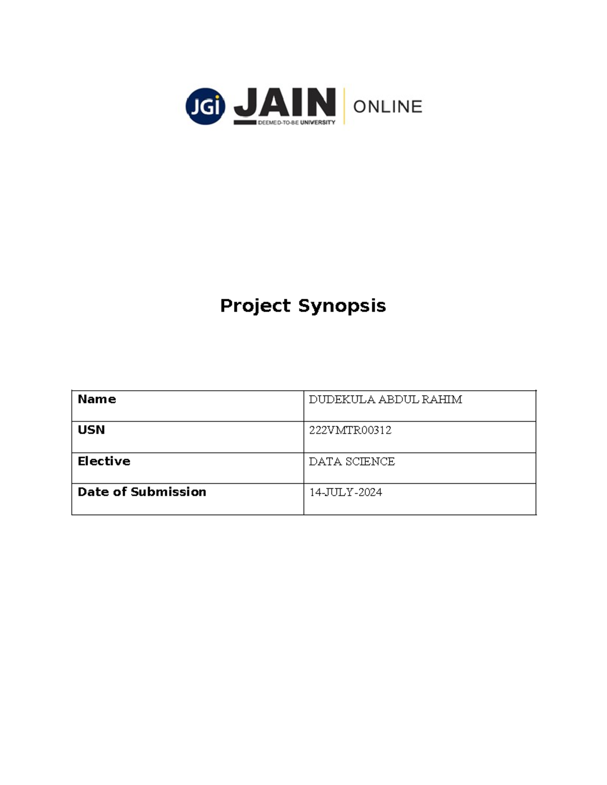 DS-Synopsis - This project seeks to build a robust predictive model for ...