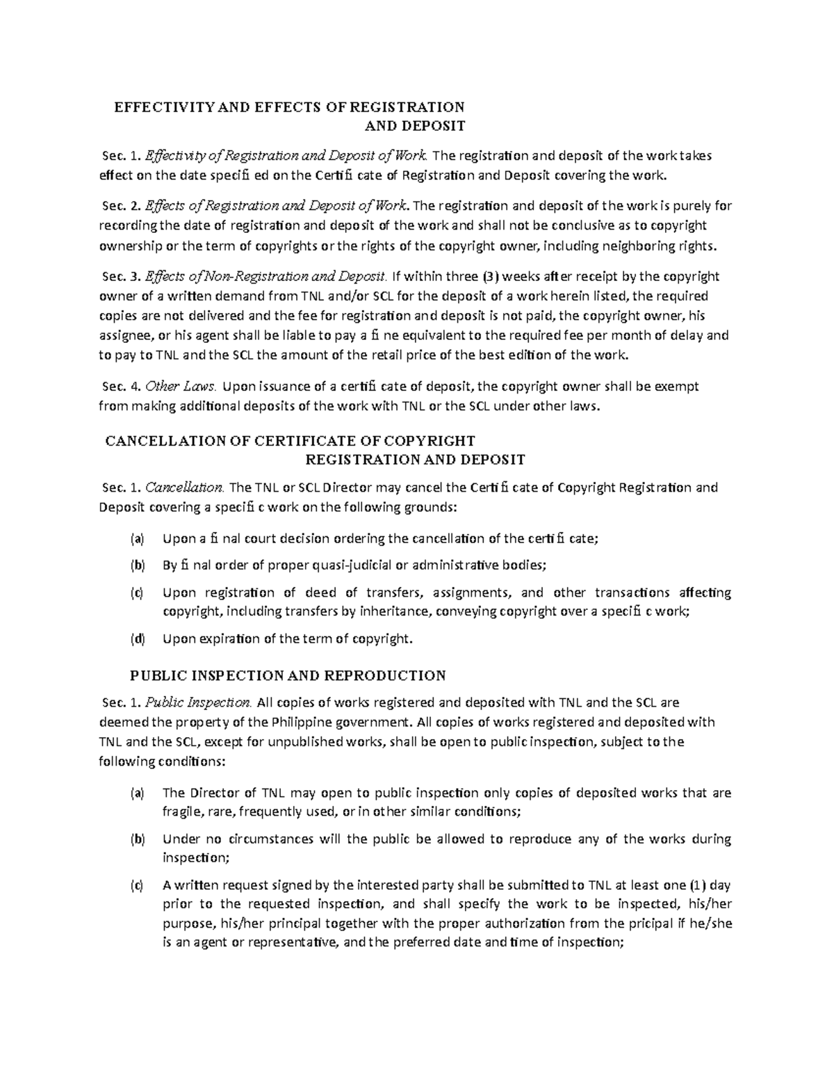 Property law m199 - EFFECTIVITY AND EFFECTS OF REGISTRATION AND DEPOSIT ...