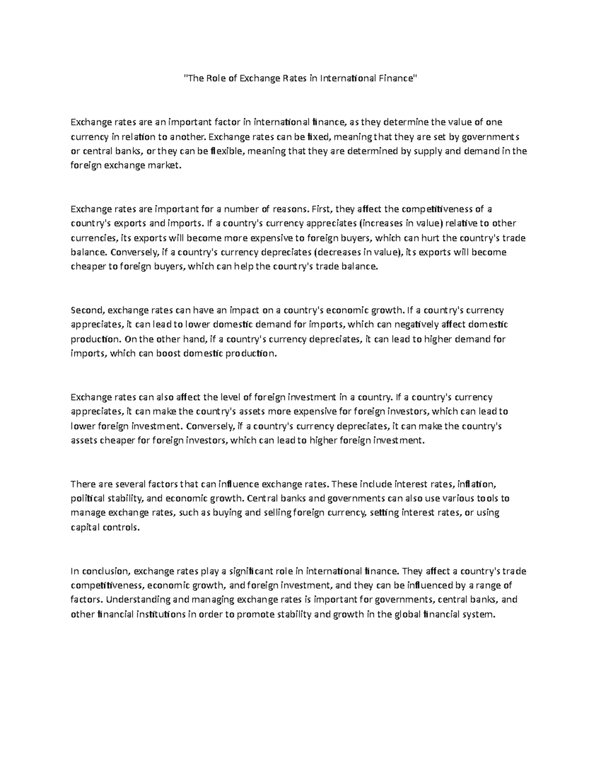 the-role-of-exchange-rates-in-international-finance-the-role-of