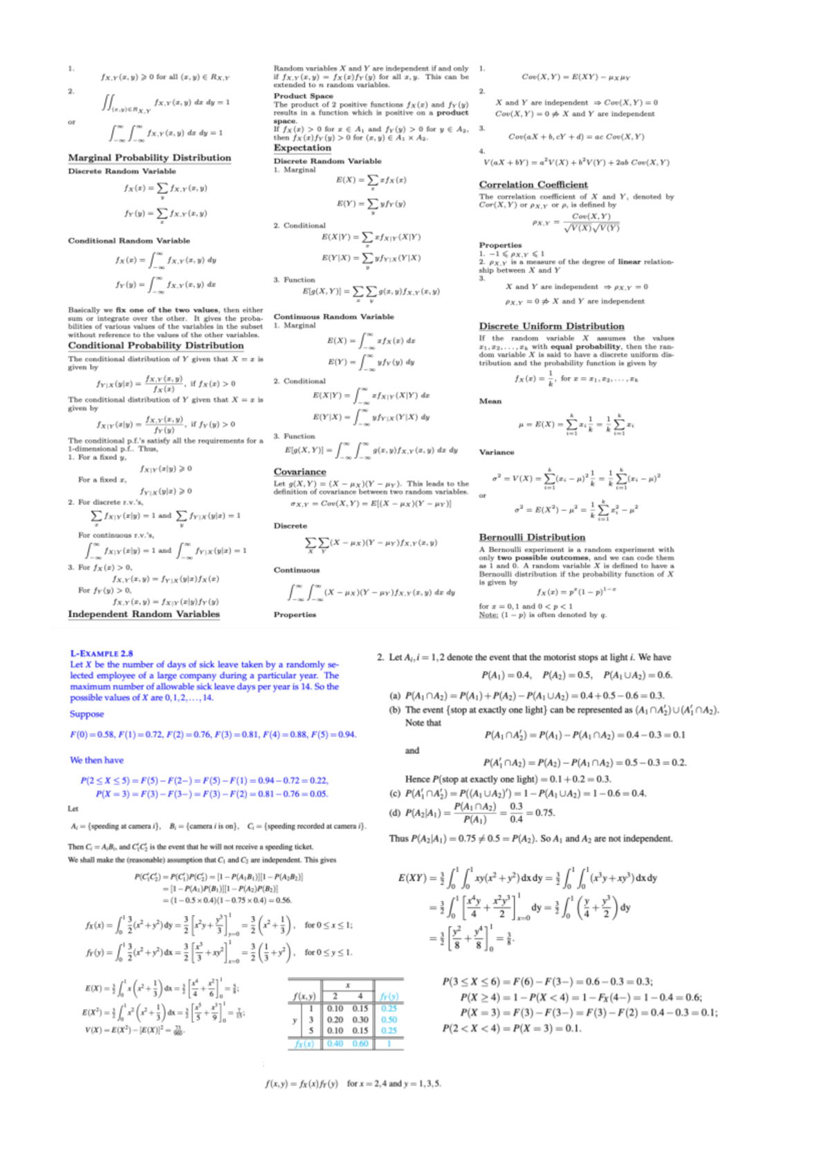 Cheatsheet - ST2334 - Studocu