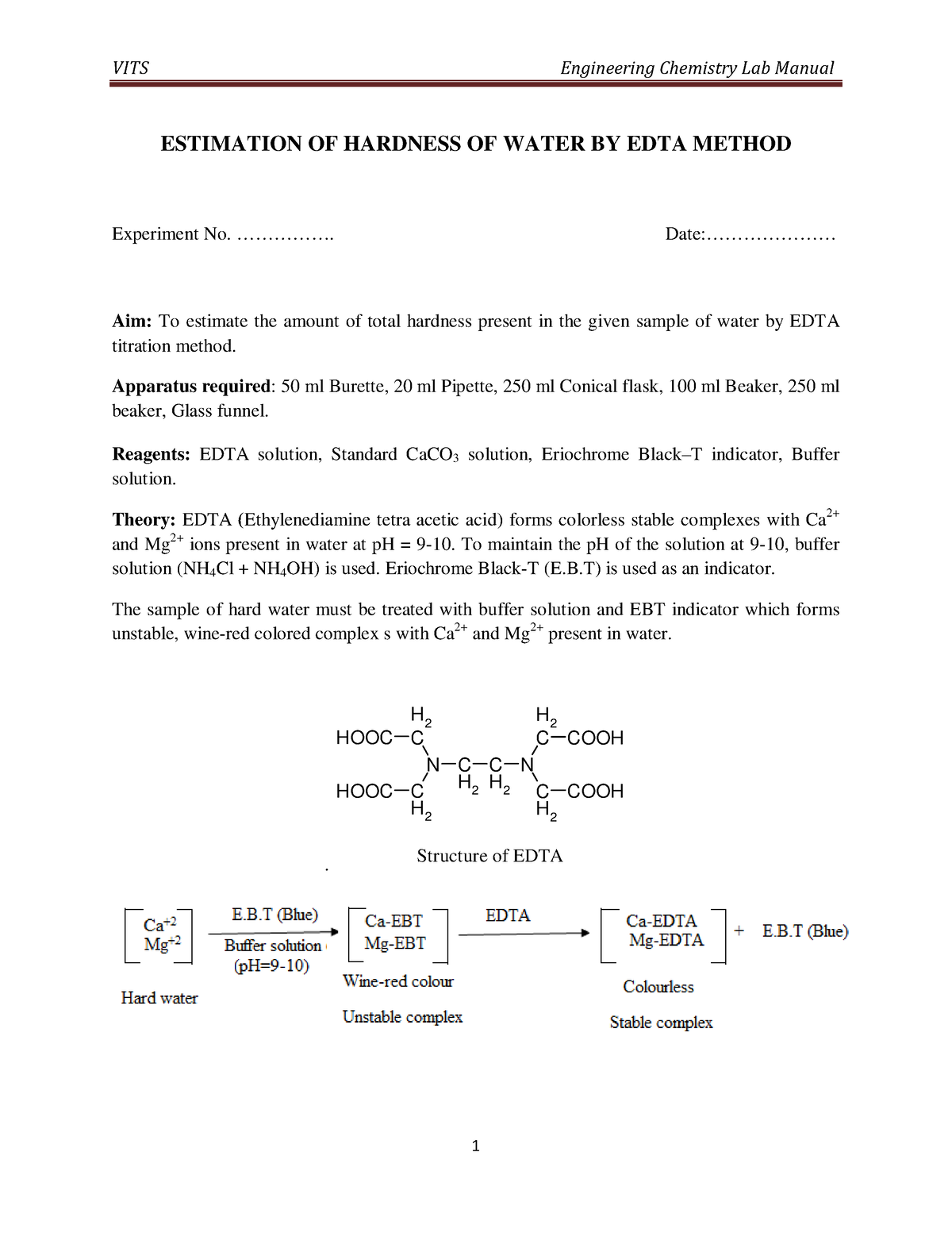 Publication 2 2630 250 - ESTIMATION OF HARDNESS OF WATER BY EDTA METHOD ...