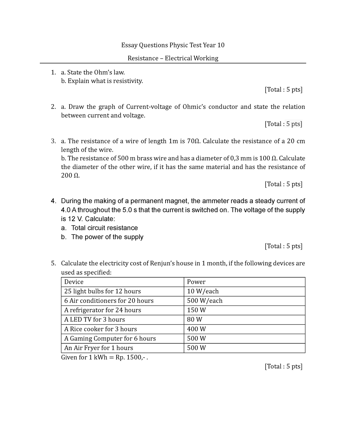 physic essay question spm