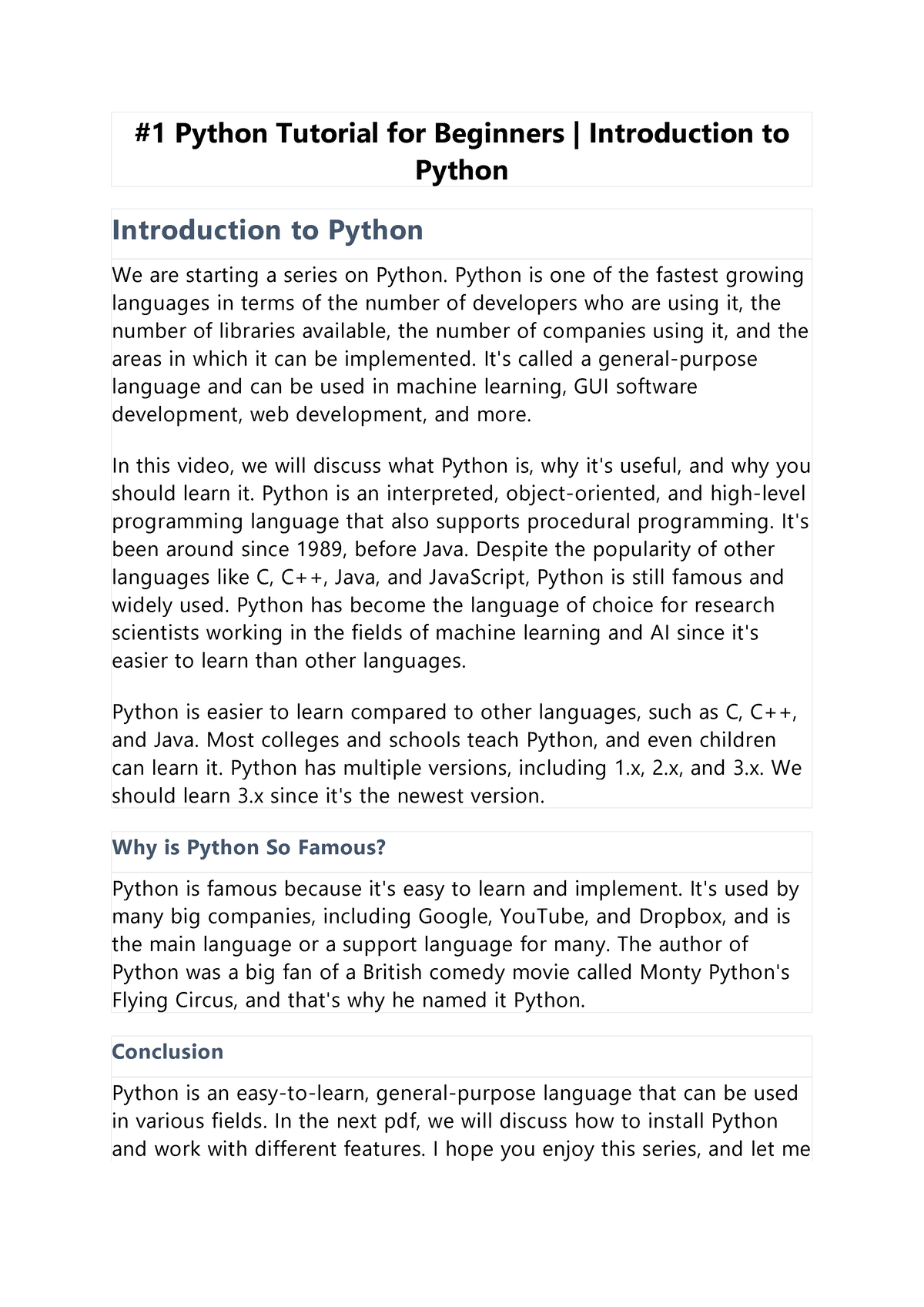 1-introduction-to-python-1-python-tutorial-for-beginners