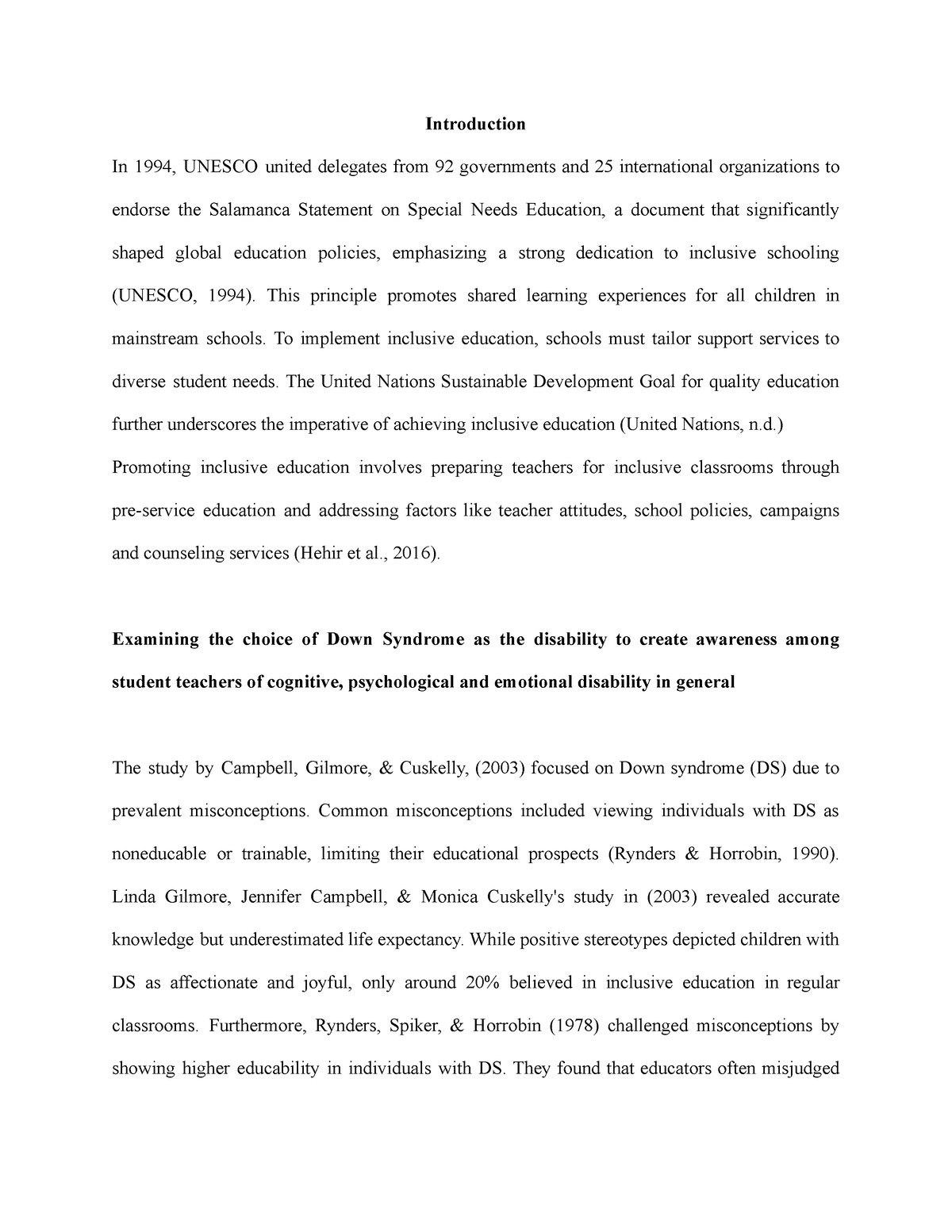 UNIT4 Written Task - Introduction In 1994, UNESCO united delegates from ...