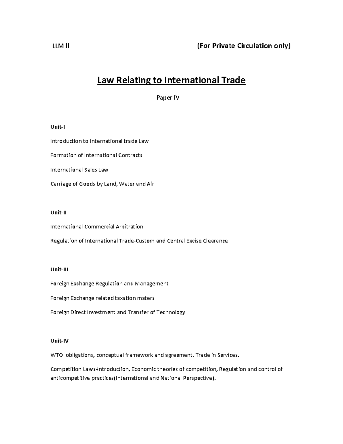 Llm International Trade Law | International Trade Law LLM – ELDJ