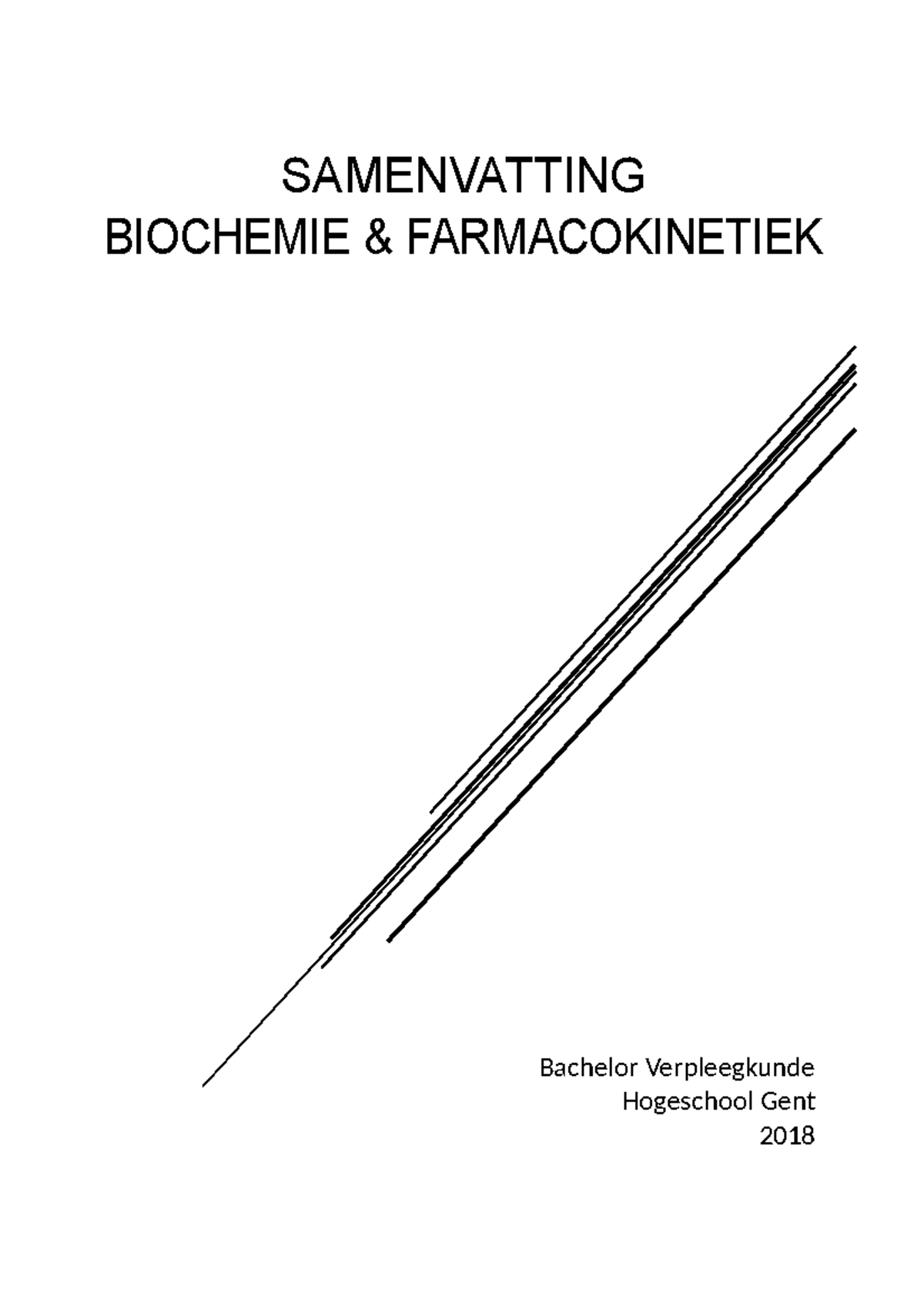 Samenvatting Biochemie & Farmacokinetiek - SAMENVATTING BIOCHEMIE ...