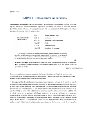 Resumen De Penal II. Parte Especial - DERECHO PENAL II PARTE ESPECIAL ...