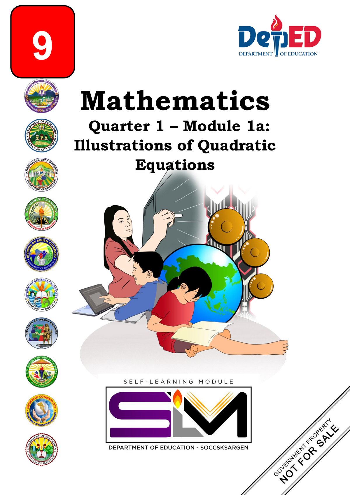 Mathematics 9 Module Mathematics Quarter 1 Module 1a Illustrations Of Quadratic Equations 9 4548