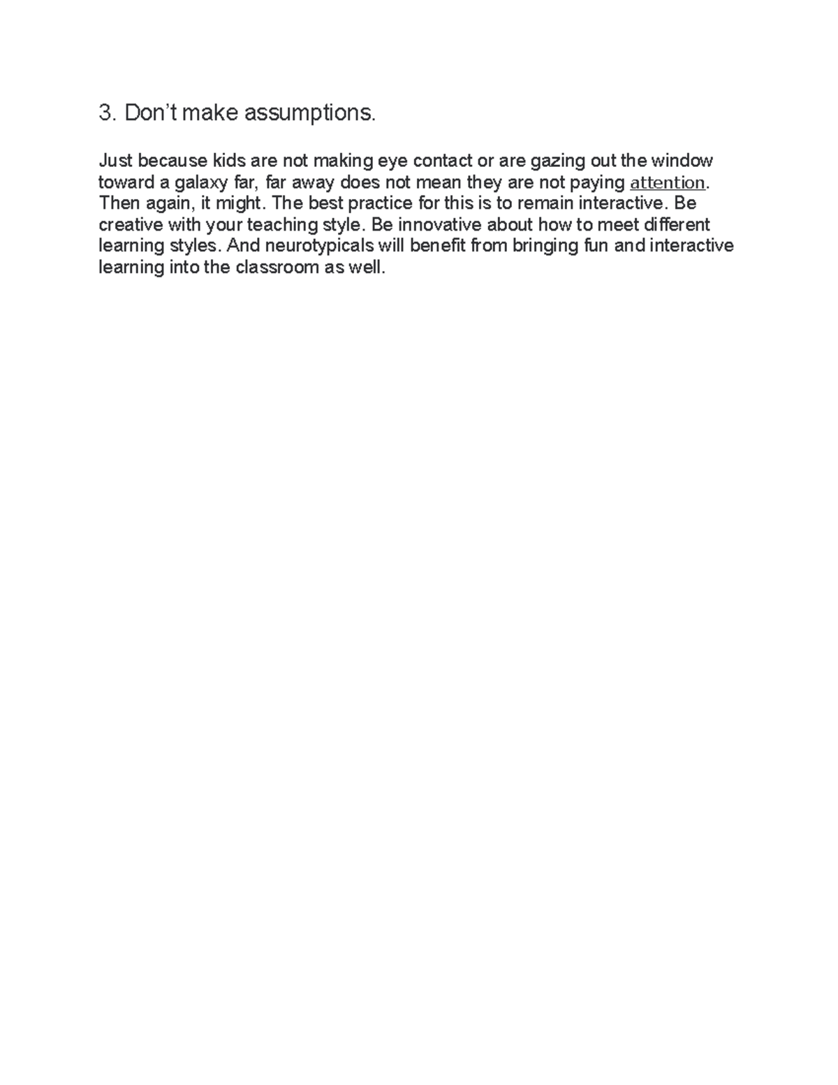 Assumptions - lecture notes - EDUC 240 - 3. Don’t make assumptions ...