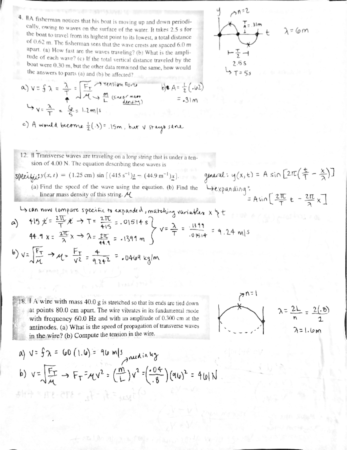 Chapter 14 Practice from Textbook - PHYS 201 - Studocu