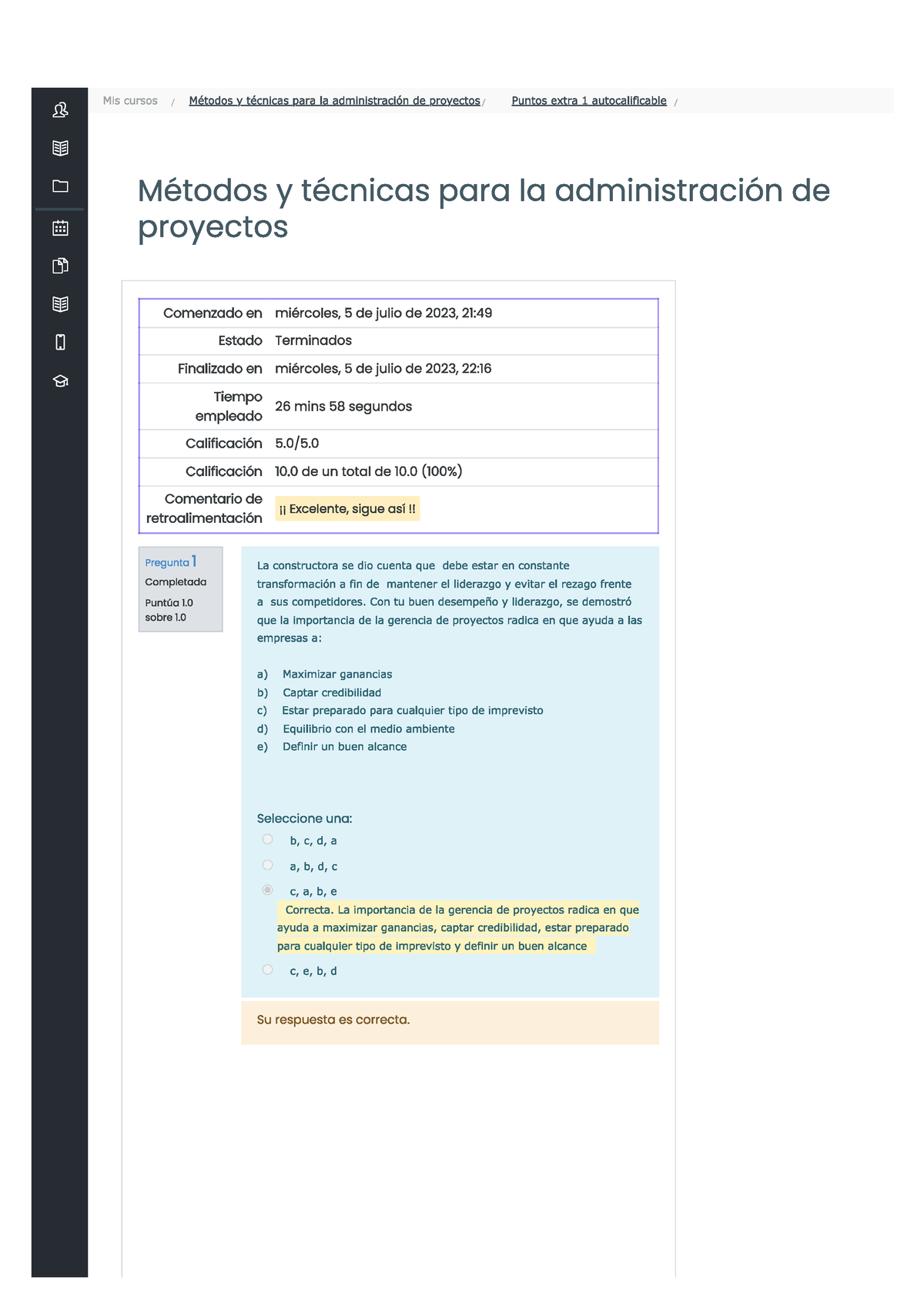 Autocalificable Semana-1, Métodos Y Técnicas Para La Administración De ...