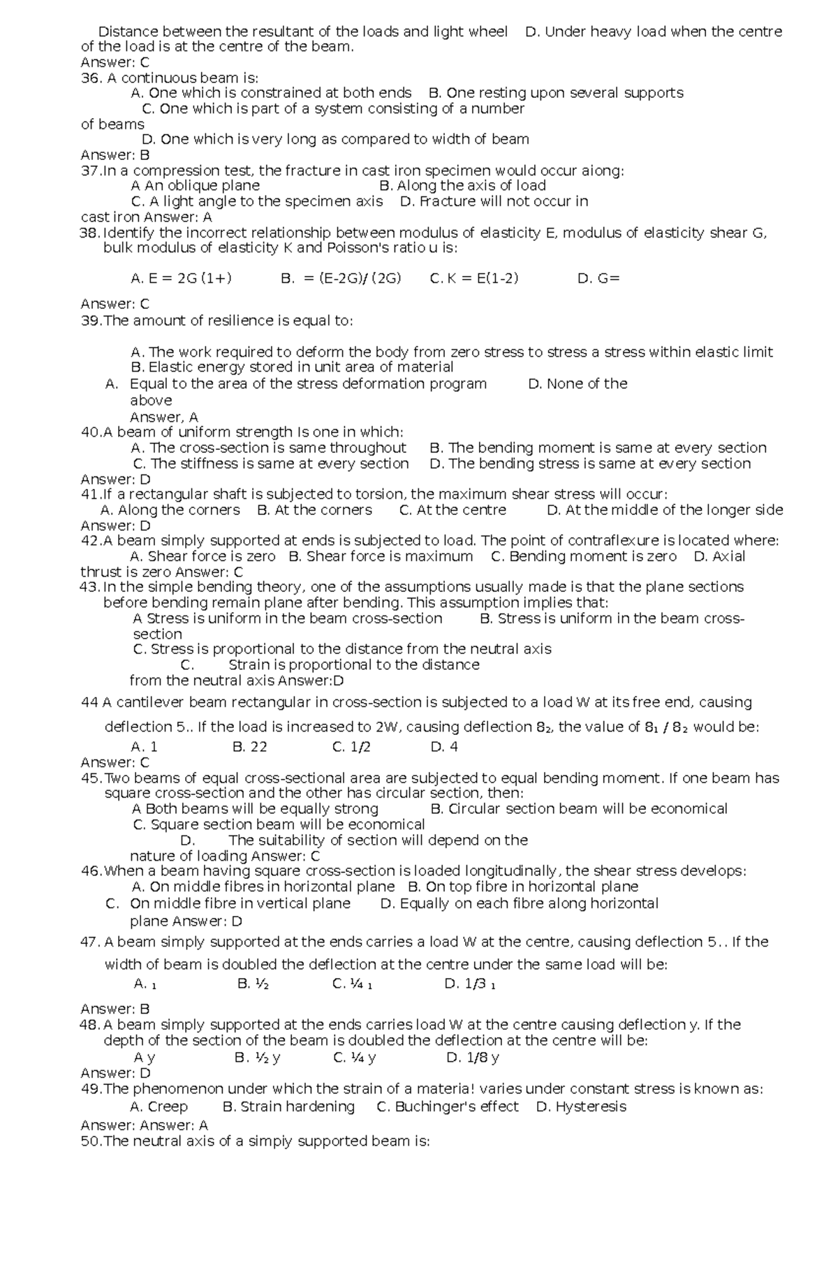 Machine Design 1 - Distance between the resultant of the loads and ...