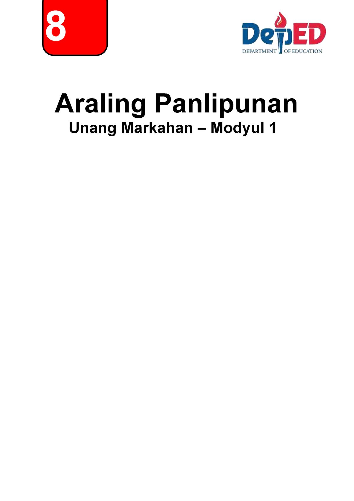 Ap8 Q1 Mod1 Katangiang Pisikal Ng Daigdig Final 08032020 - 8 Araling ...