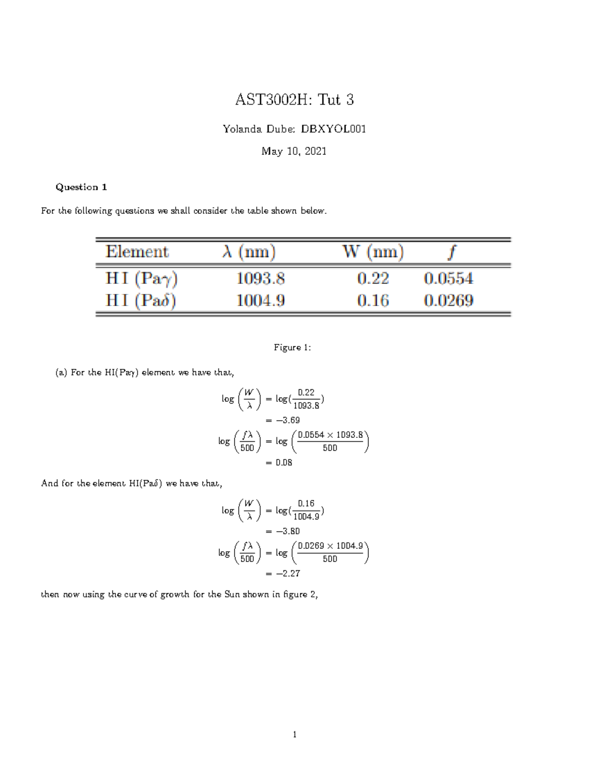 Ast3002 Tut3 2021 - This Text Consists Of Solutions Of Some Astronomy ...